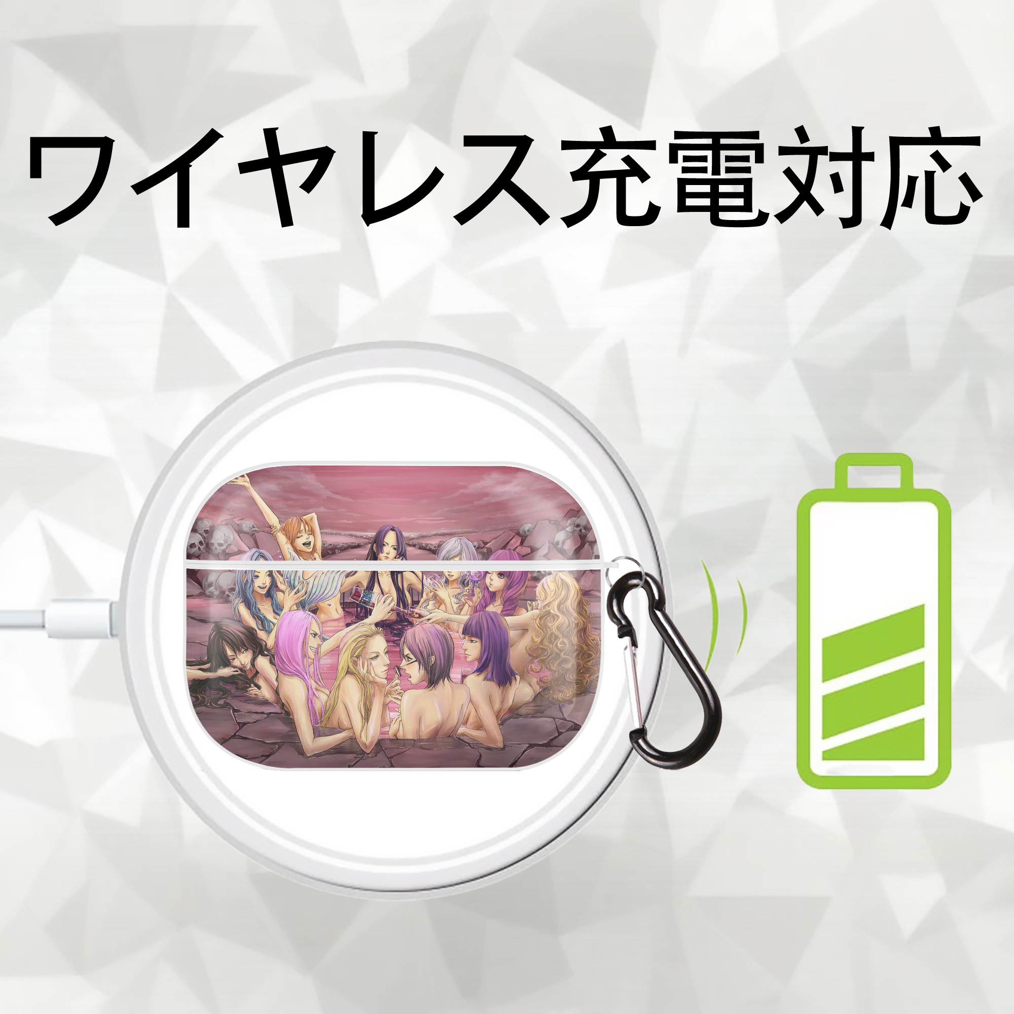 ワンピース ONE PIECE 【AirPods Pro用】ハードシェル保護ケース 耐衝撃・防指紋・カラビナ付き商品仕様