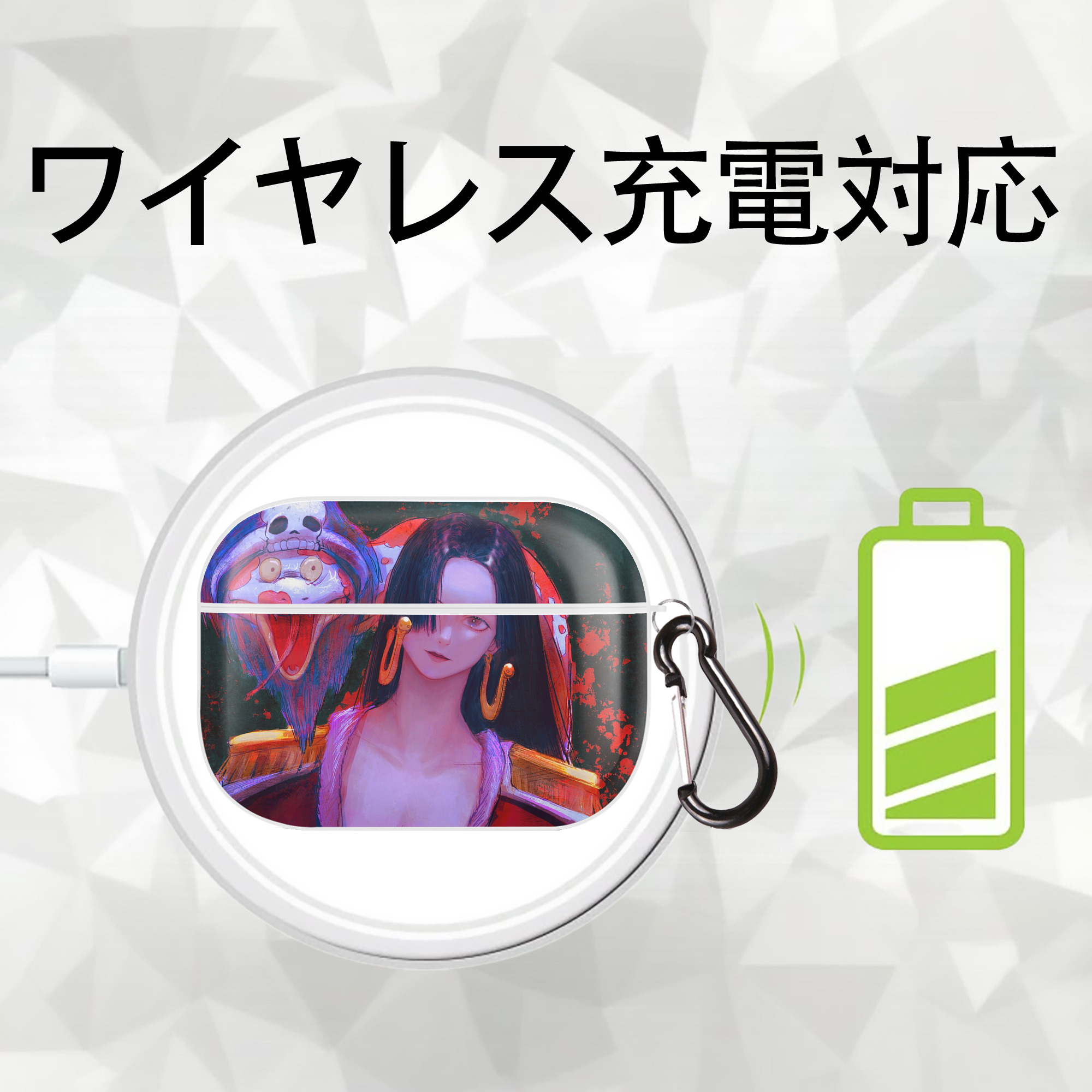 ワンピース ONE PIECE 【AirPods Pro用】ハードシェル保護ケース 耐衝撃・防指紋・カラビナ付き商品仕様