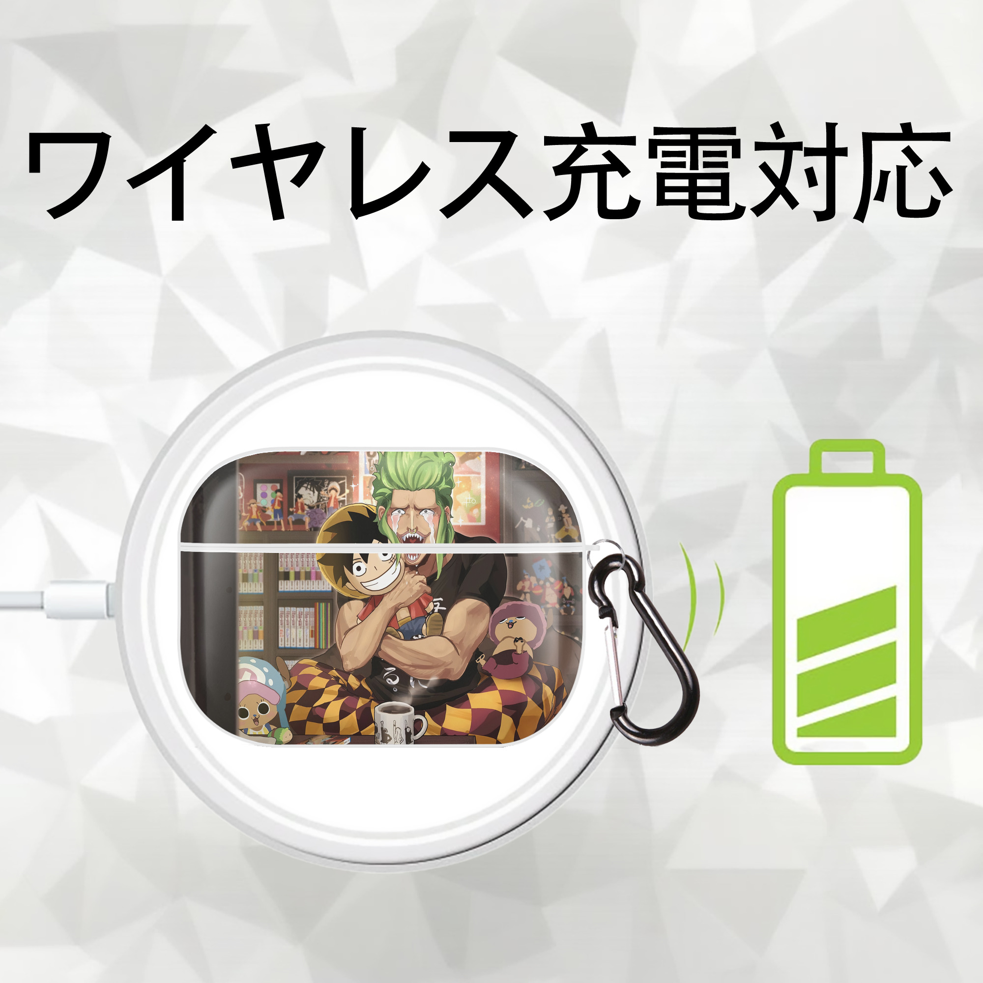ワンピース ONE PIECE 【AirPods Pro用】ハードシェル保護ケース 耐衝撃・防指紋・カラビナ付き商品仕様