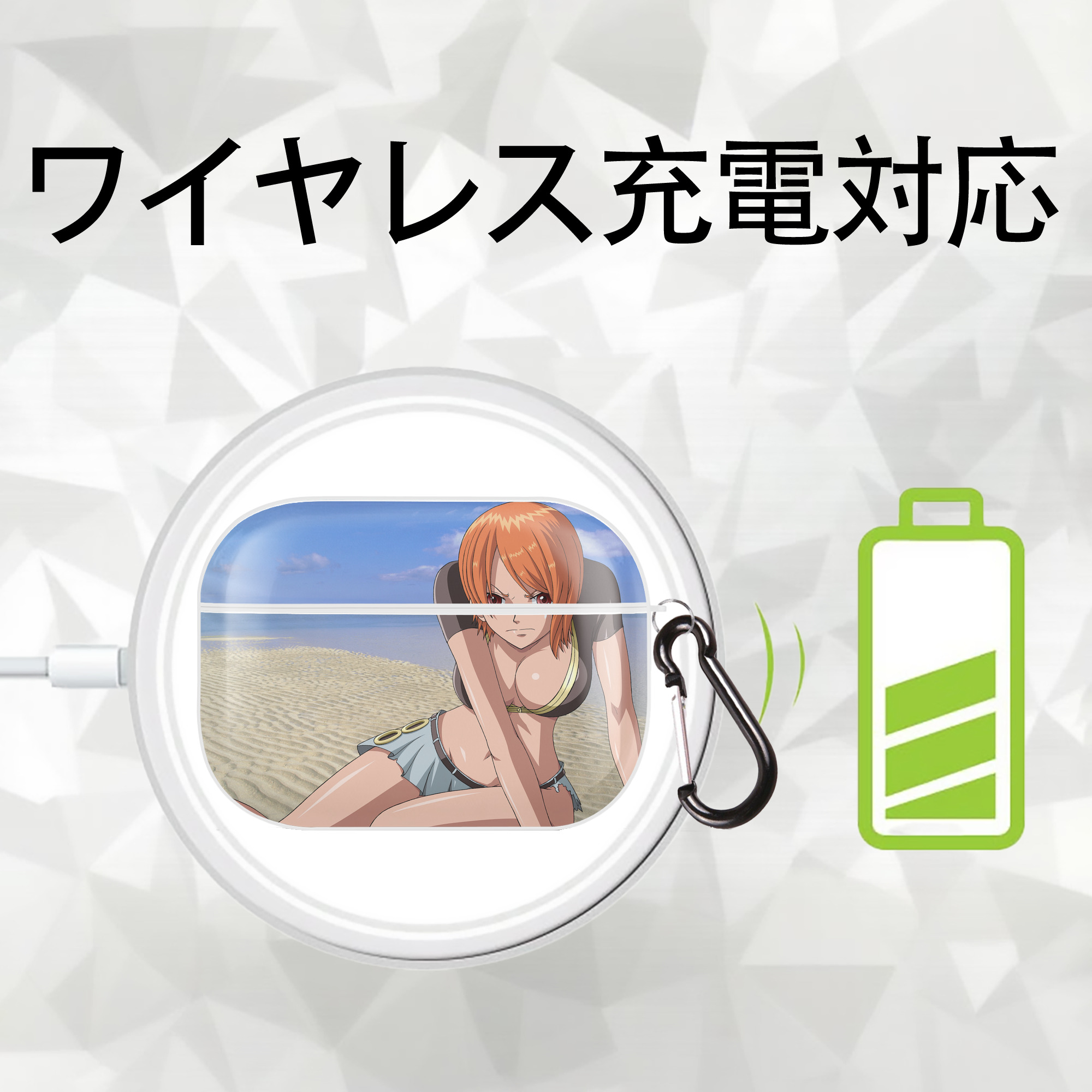 ワンピース ONE PIECE 【AirPods Pro用】ハードシェル保護ケース 耐衝撃・防指紋・カラビナ付き商品仕様