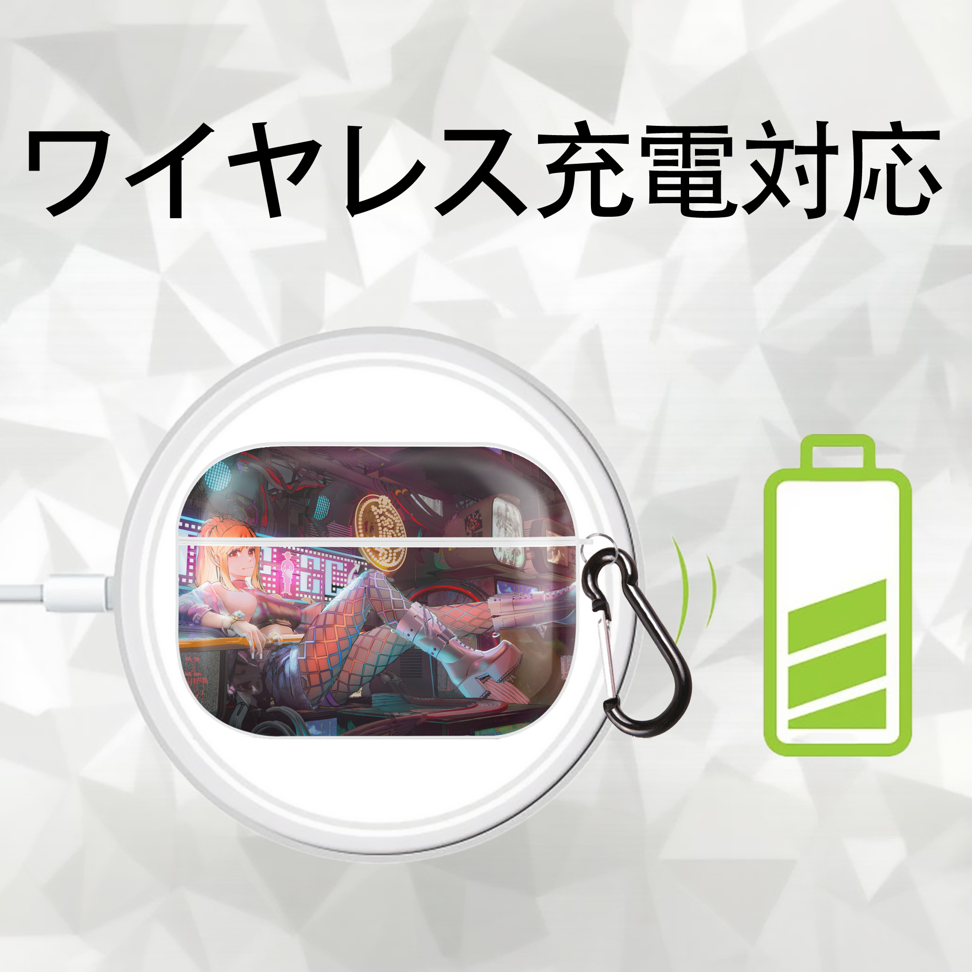 ワンピース ONE PIECE 【AirPods Pro用】ハードシェル保護ケース 耐衝撃・防指紋・カラビナ付き商品仕様