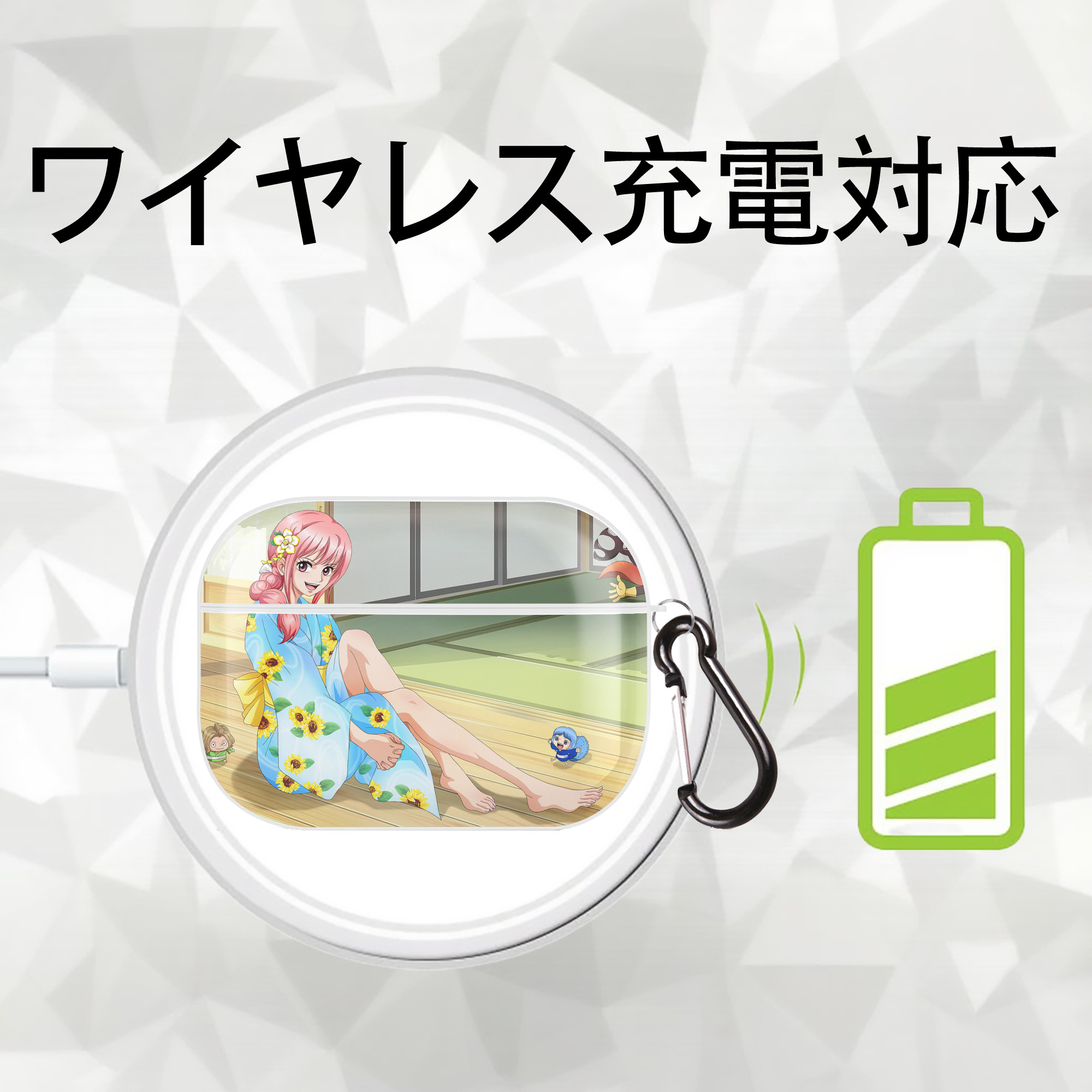 ワンピース ONE PIECE 【AirPods Pro用】ハードシェル保護ケース 耐衝撃・防指紋・カラビナ付き商品仕様