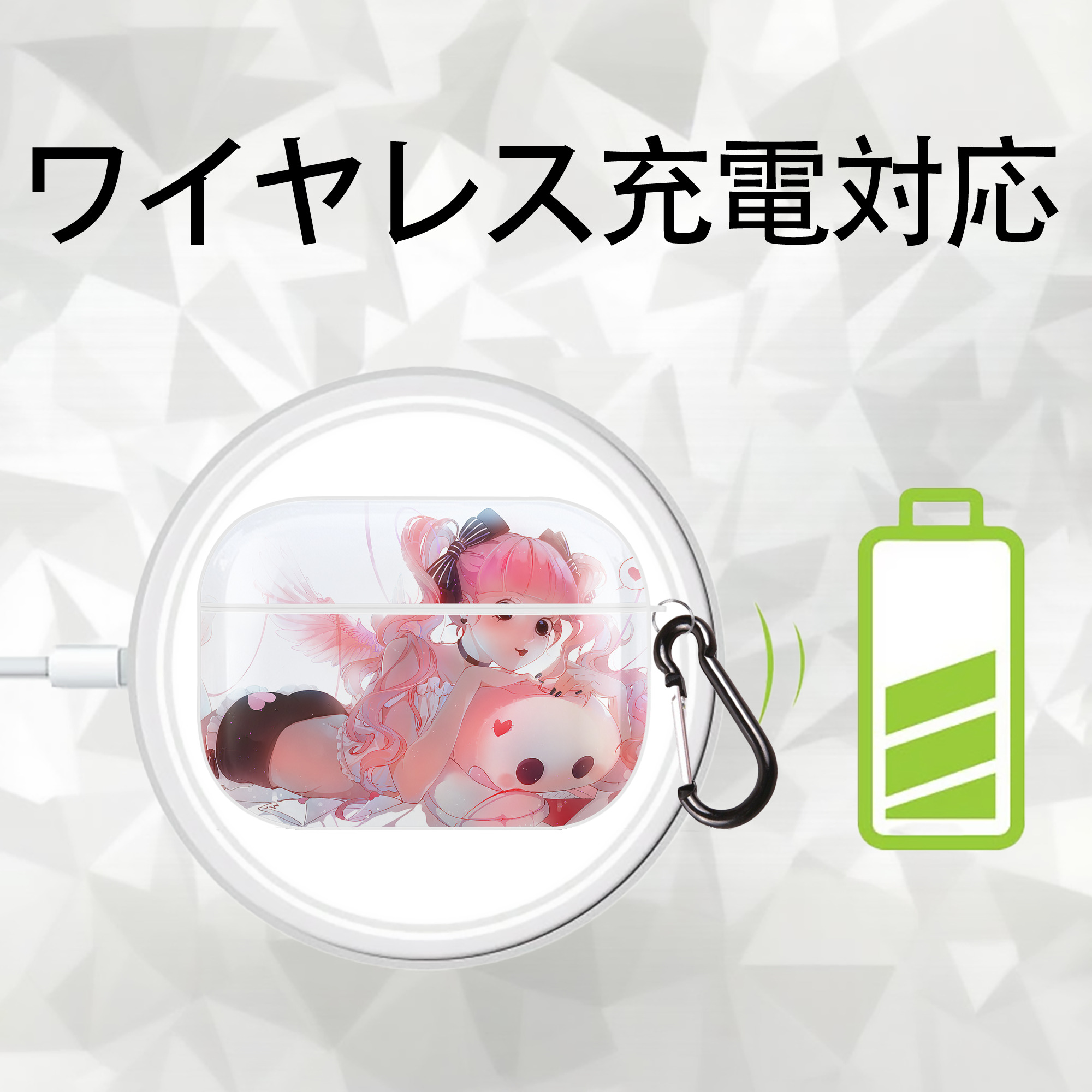 ワンピース ONE PIECE 【AirPods Pro用】ハードシェル保護ケース 耐衝撃・防指紋・カラビナ付き商品仕様