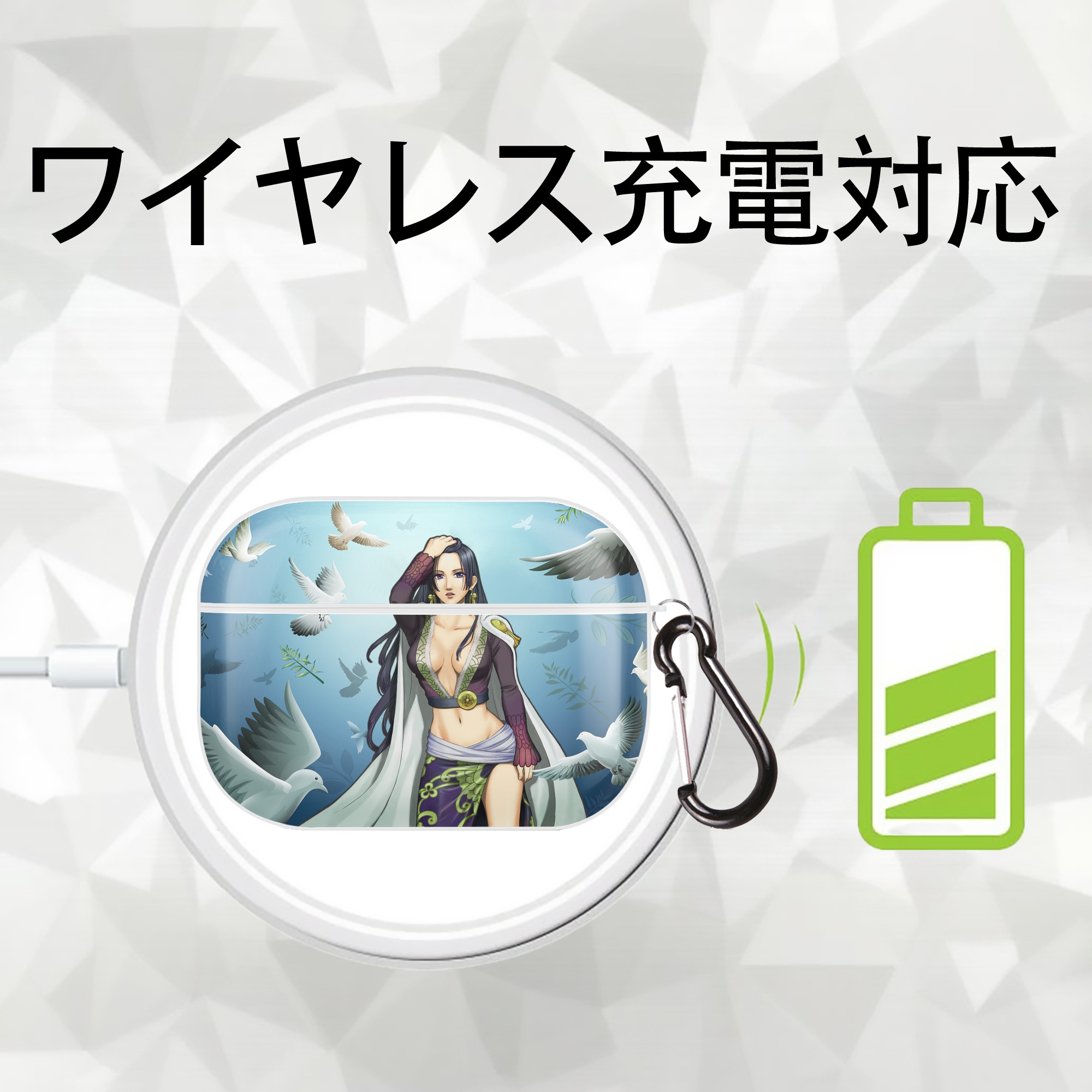 ワンピース ONE PIECE 【AirPods Pro用】ハードシェル保護ケース 耐衝撃・防指紋・カラビナ付き商品仕様