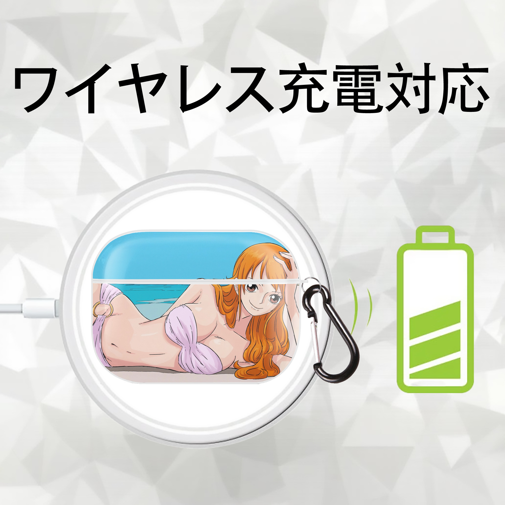 ワンピース ONE PIECE 【AirPods Pro用】ハードシェル保護ケース 耐衝撃・防指紋・カラビナ付き商品仕様