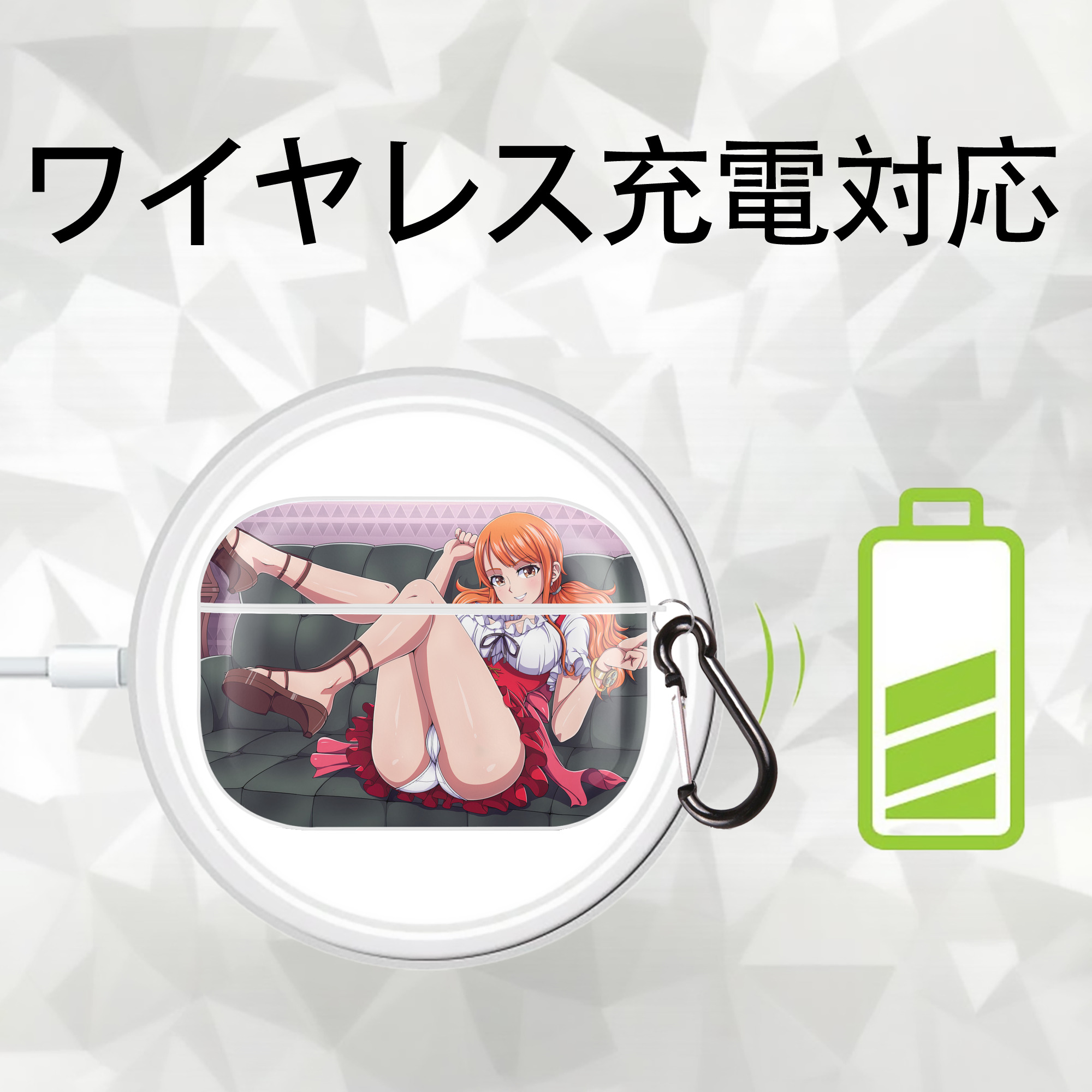 ワンピース ONE PIECE 【AirPods Pro用】ハードシェル保護ケース 耐衝撃・防指紋・カラビナ付き商品仕様