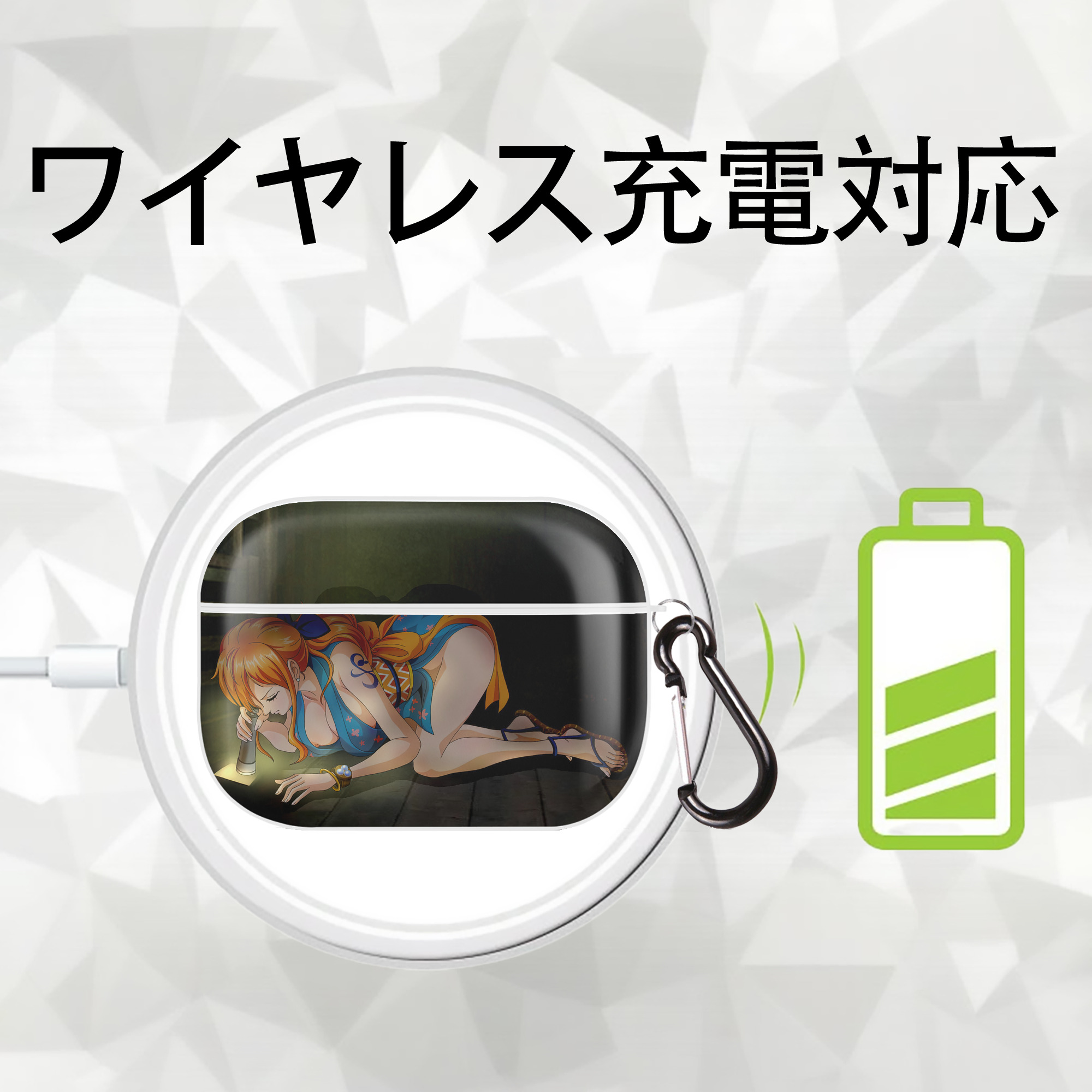 ワンピース ONE PIECE 【AirPods Pro用】ハードシェル保護ケース 耐衝撃・防指紋・カラビナ付き商品仕様