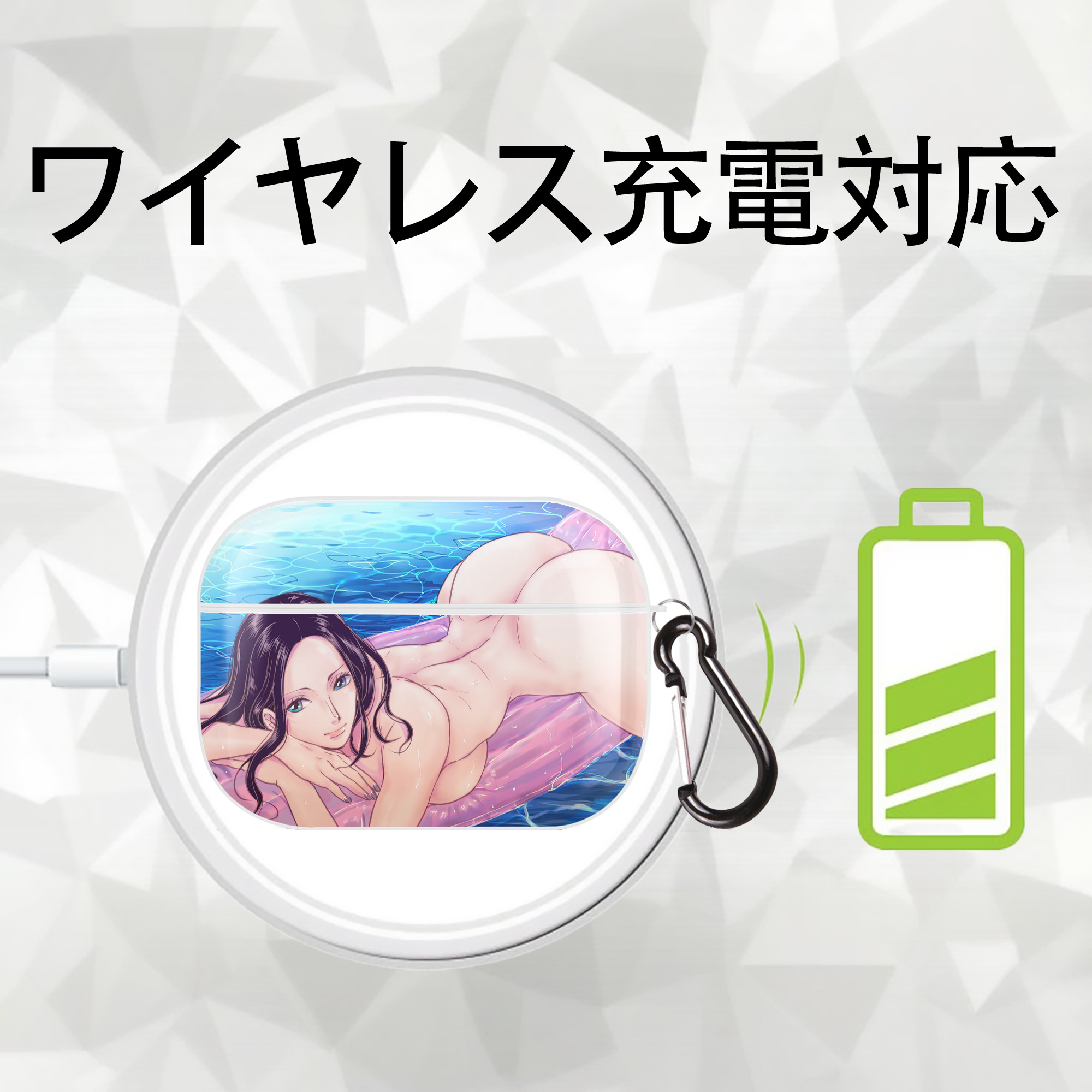 ワンピース ONE PIECE 【AirPods Pro用】ハードシェル保護ケース 耐衝撃・防指紋・カラビナ付き商品仕様