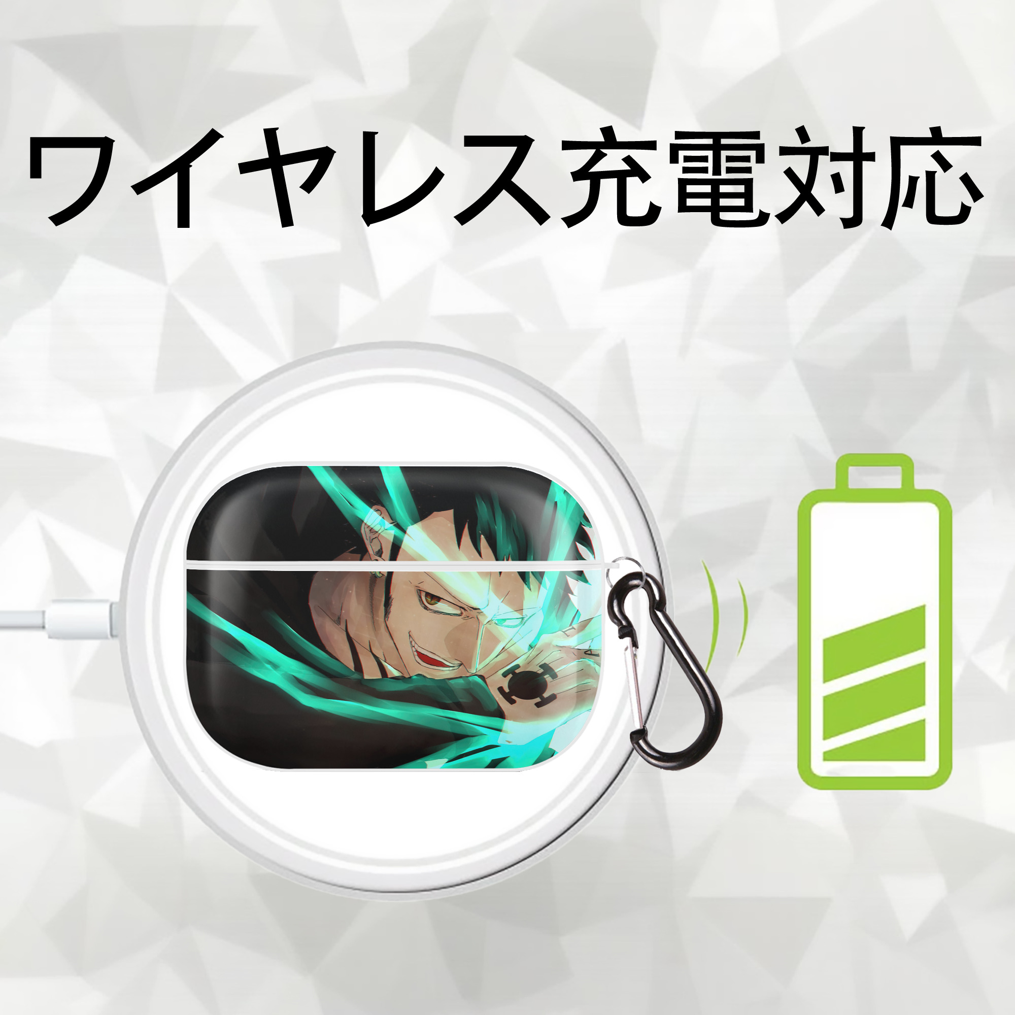 ワンピース ONE PIECE 【AirPods Pro用】ハードシェル保護ケース 耐衝撃・防指紋・カラビナ付き商品仕様