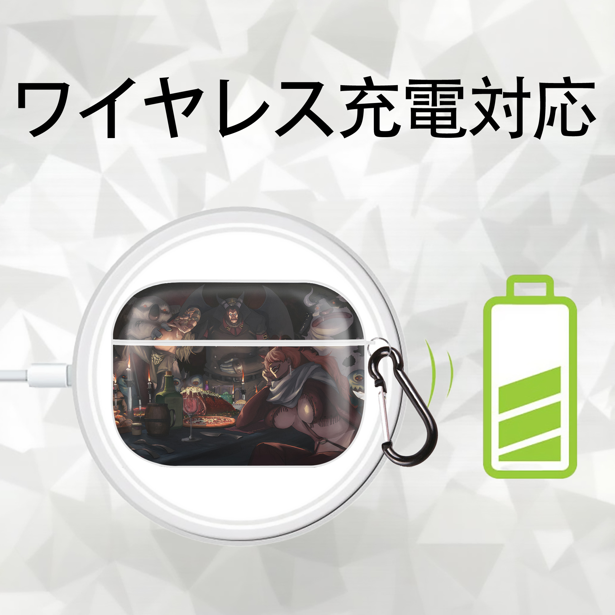 ワンピース ONE PIECE 【AirPods Pro用】ハードシェル保護ケース 耐衝撃・防指紋・カラビナ付き商品仕様