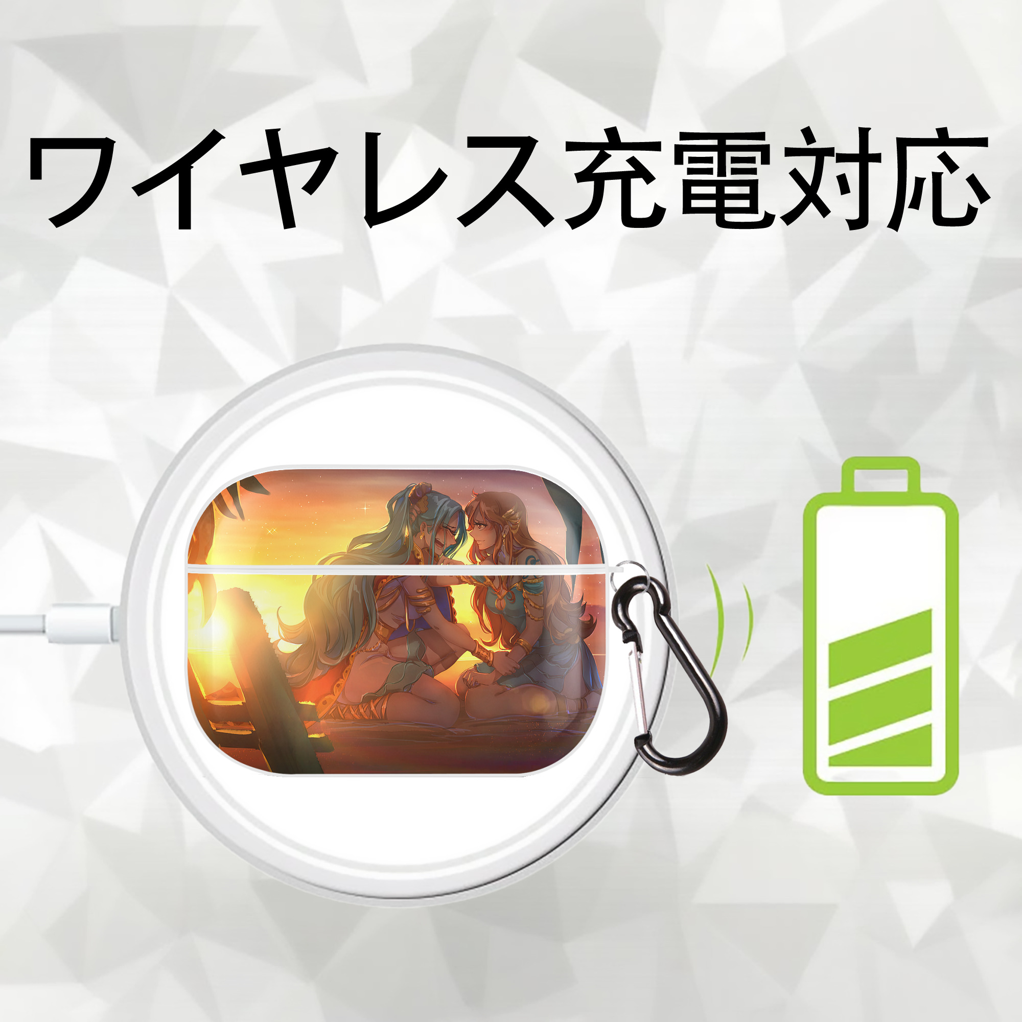 ワンピース ONE PIECE 【AirPods Pro用】ハードシェル保護ケース 耐衝撃・防指紋・カラビナ付き商品仕様