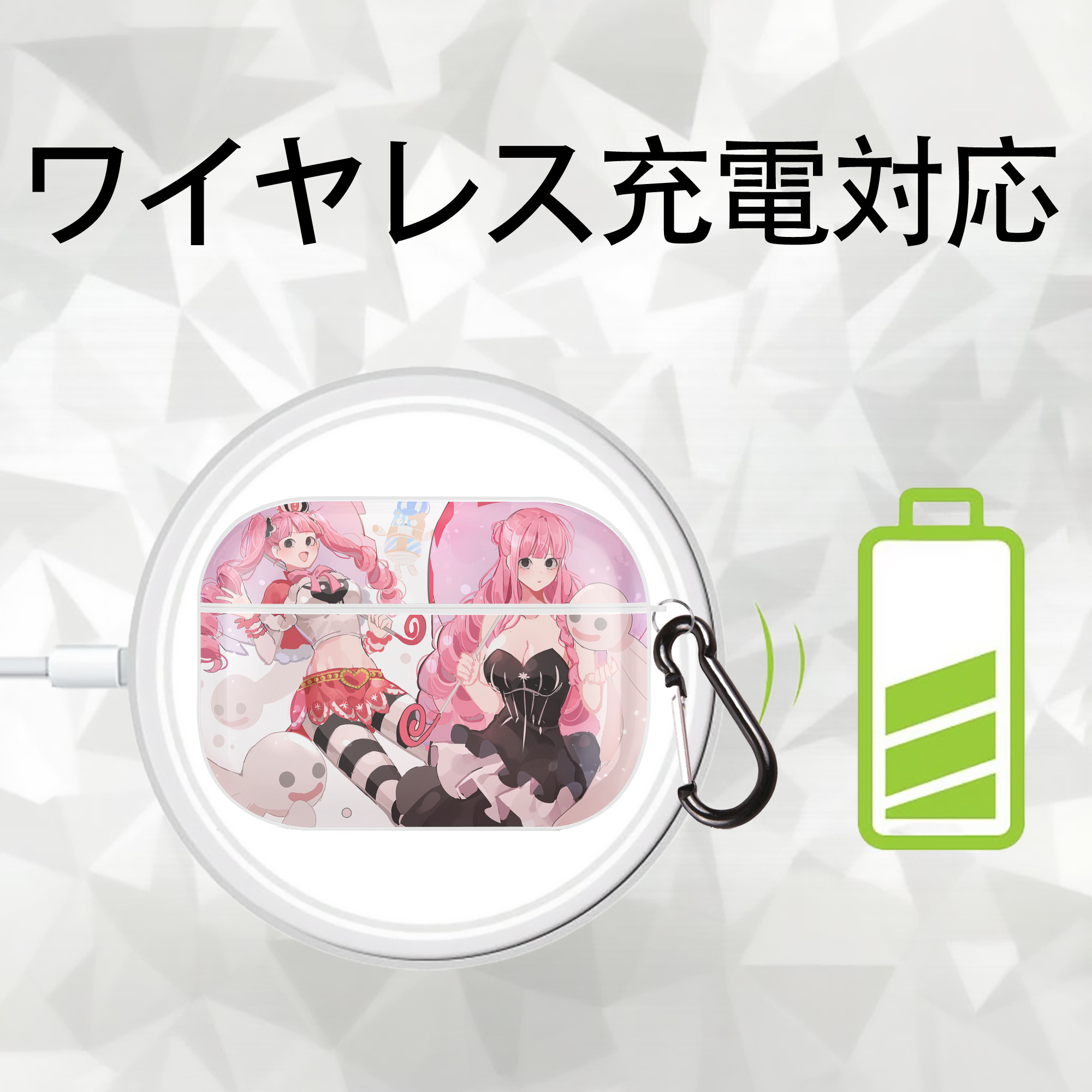 ワンピース ONE PIECE 【AirPods Pro用】ハードシェル保護ケース 耐衝撃・防指紋・カラビナ付き商品仕様
