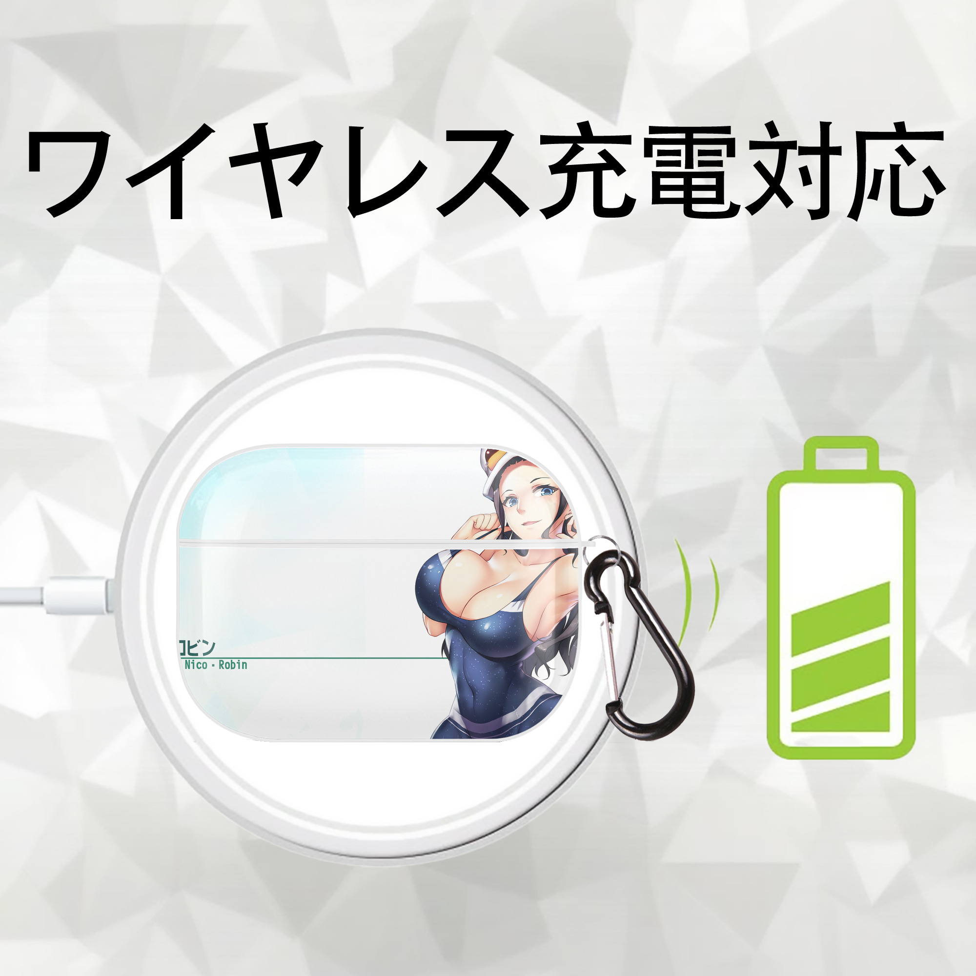 ワンピース ONE PIECE 【AirPods Pro用】ハードシェル保護ケース 耐衝撃・防指紋・カラビナ付き商品仕様