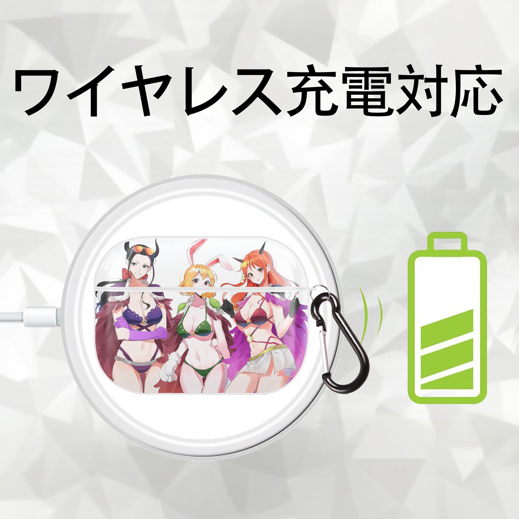 ワンピース ONE PIECE 【AirPods Pro用】ハードシェル保護ケース 耐衝撃・防指紋・カラビナ付き商品仕様