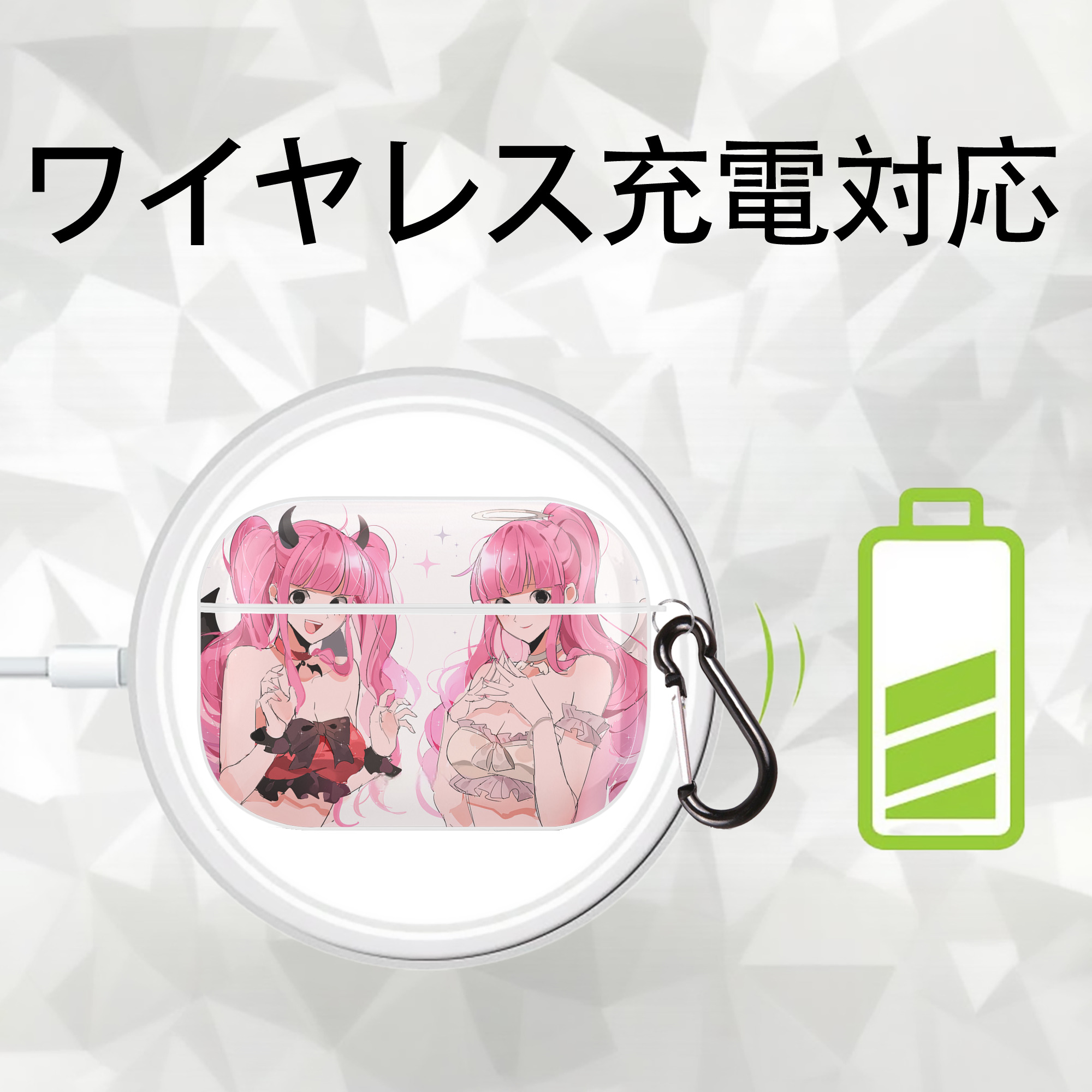 ワンピース ONE PIECE 【AirPods Pro用】ハードシェル保護ケース 耐衝撃・防指紋・カラビナ付き商品仕様