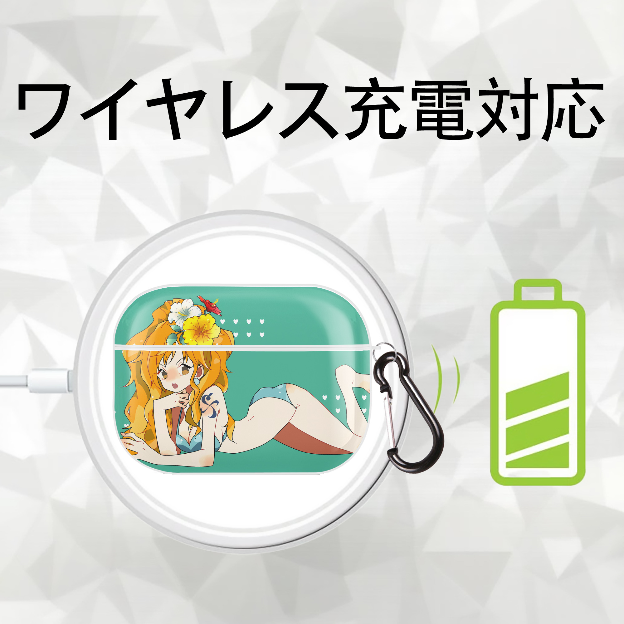 ワンピース ONE PIECE 【AirPods Pro用】ハードシェル保護ケース 耐衝撃・防指紋・カラビナ付き商品仕様