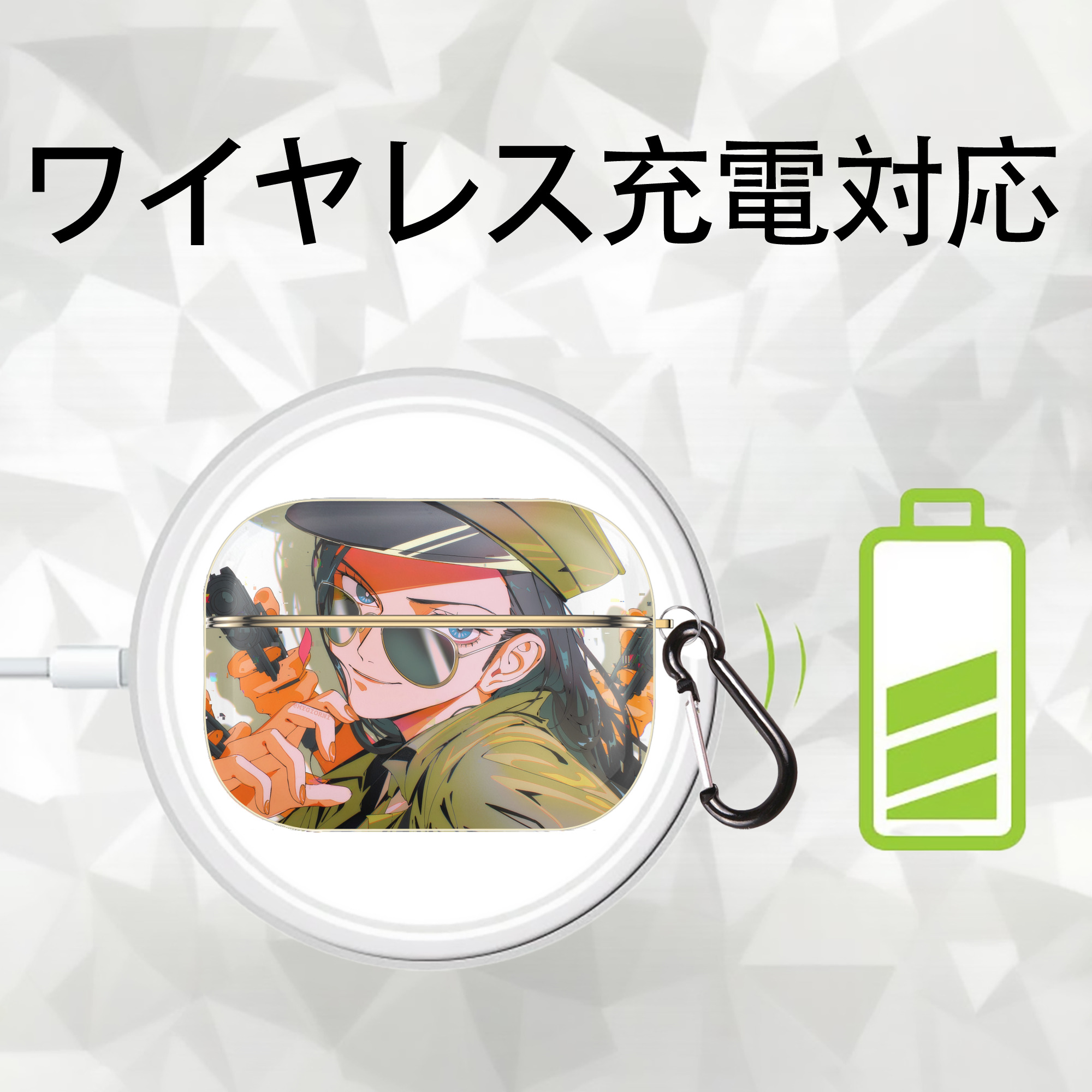 ワンピース ONE PIECE 【AirPods Pro用】ハードシェル保護ケース｜耐衝撃・防指紋・カラビナ付き商品仕様