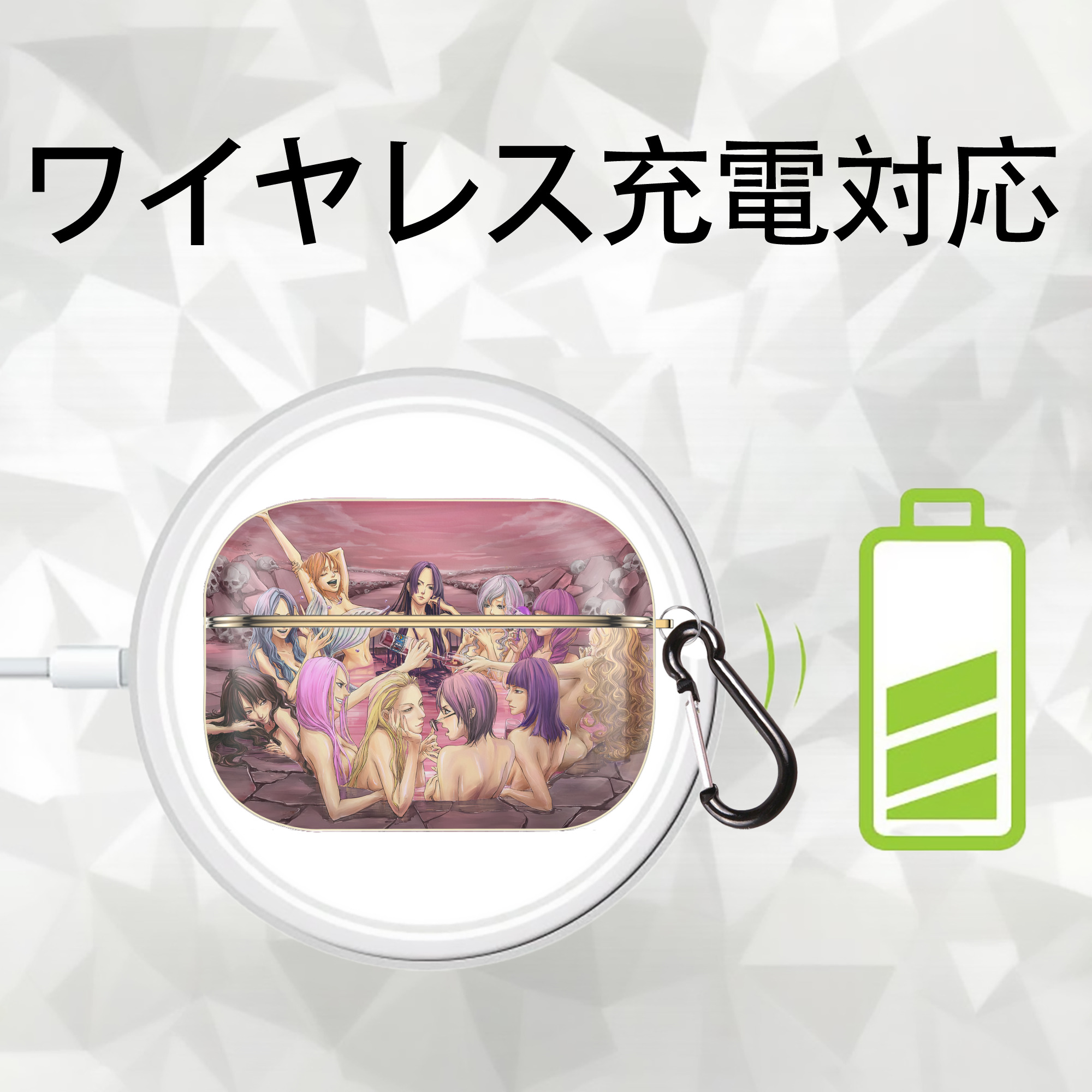 ワンピース ONE PIECE 【AirPods Pro用】ハードシェル保護ケース｜耐衝撃・防指紋・カラビナ付き商品仕様