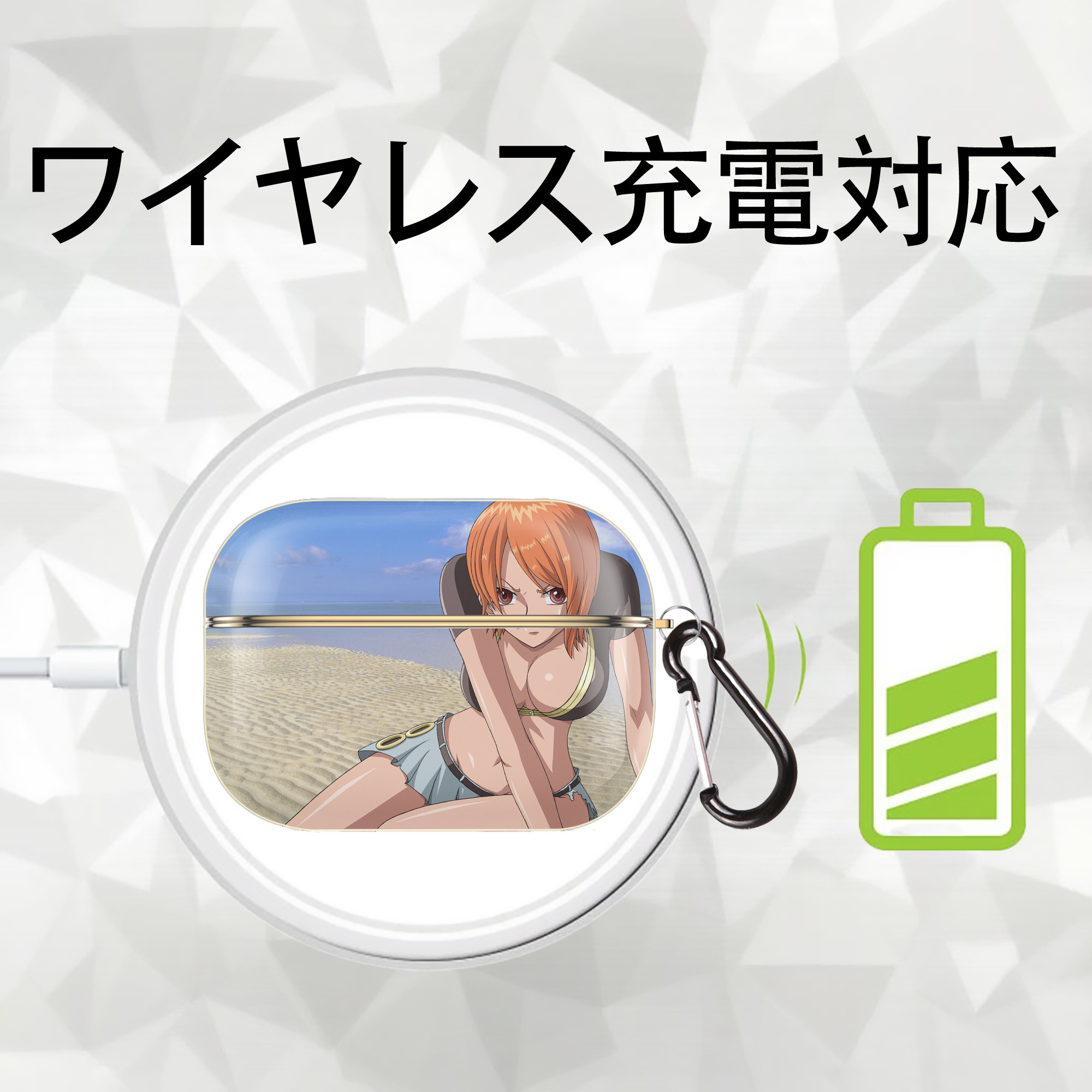 ワンピース ONE PIECE 【AirPods Pro用】ハードシェル保護ケース｜耐衝撃・防指紋・カラビナ付き商品仕様