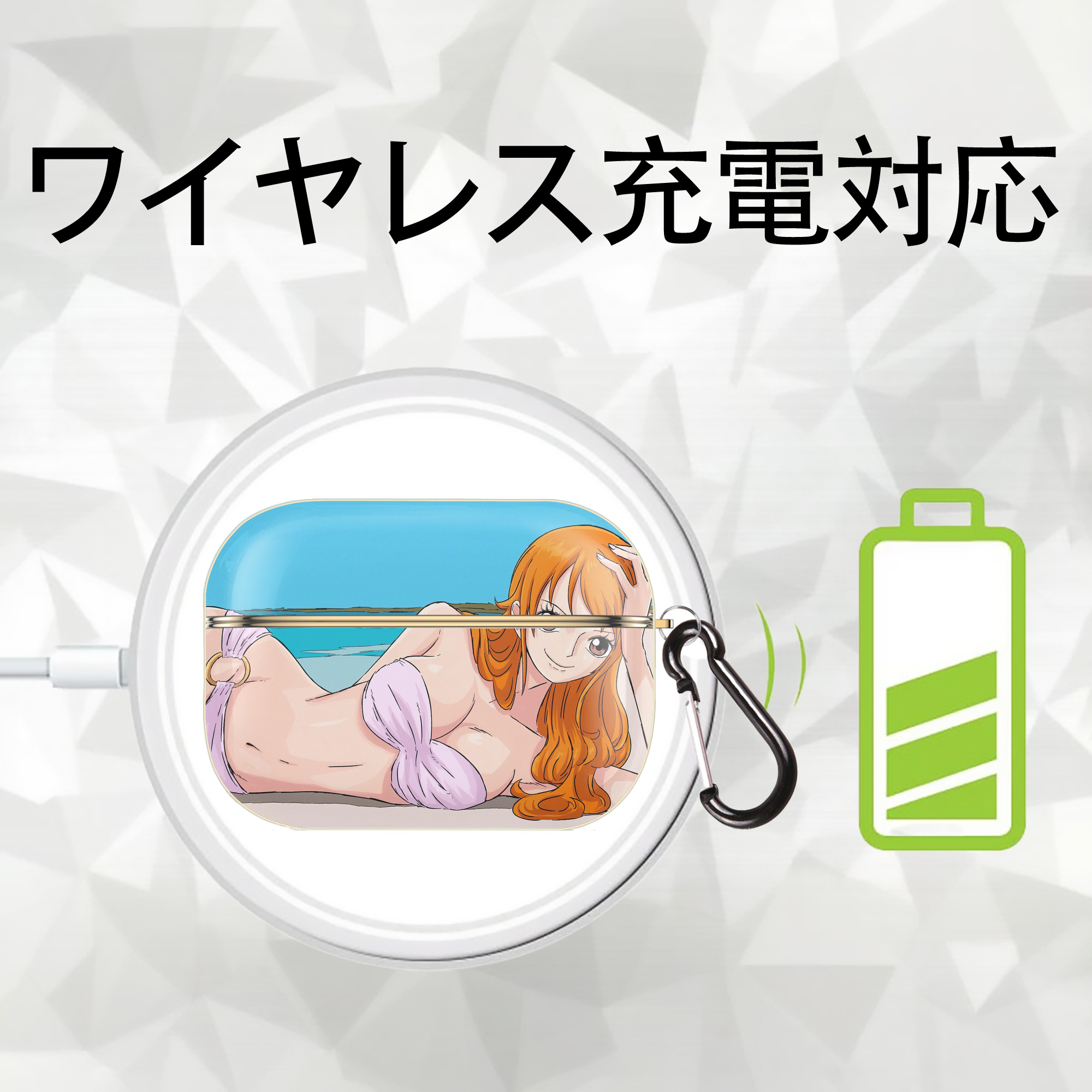 ワンピース ONE PIECE 【AirPods Pro用】ハードシェル保護ケース｜耐衝撃・防指紋・カラビナ付き商品仕様
