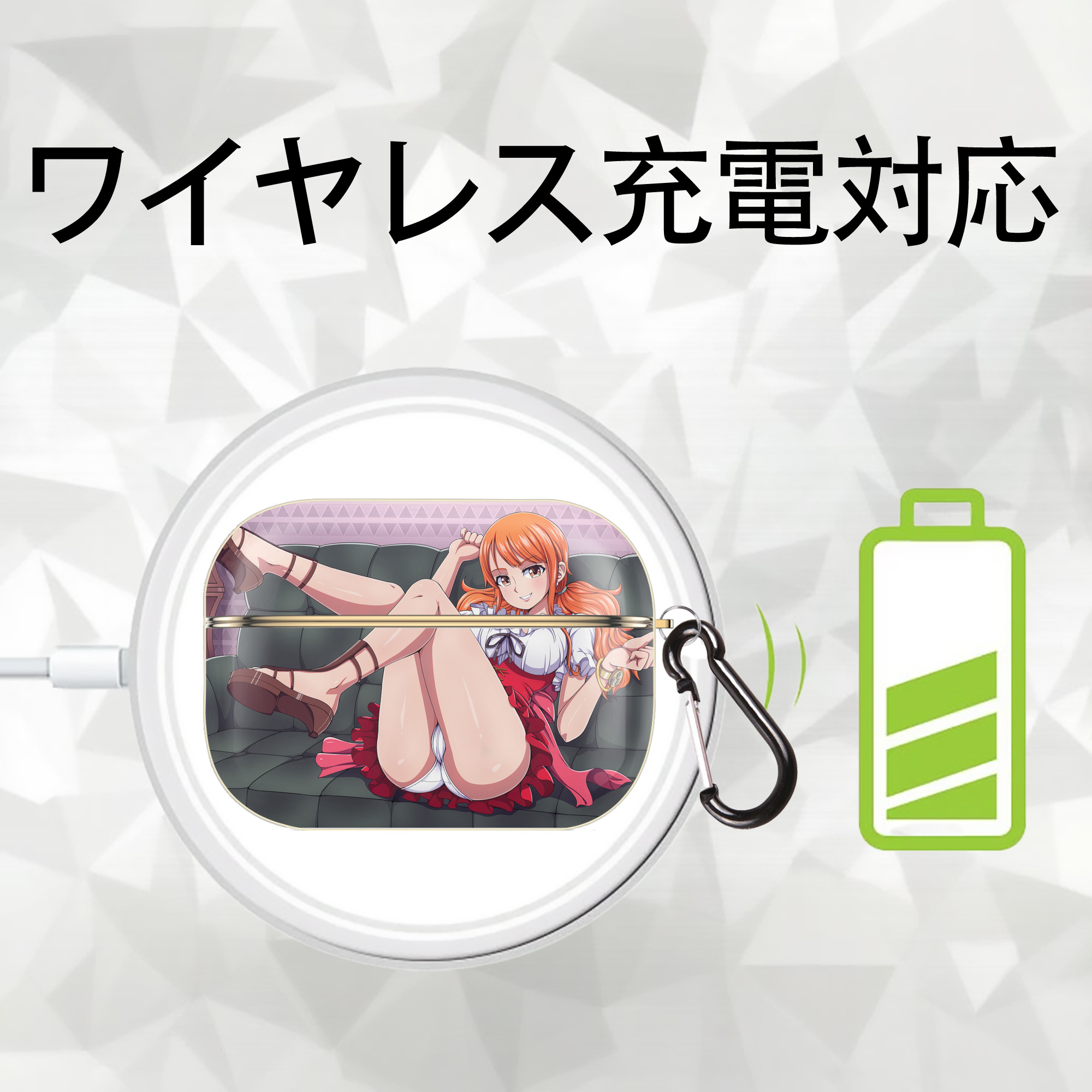 ワンピース ONE PIECE 【AirPods Pro用】ハードシェル保護ケース｜耐衝撃・防指紋・カラビナ付き商品仕様