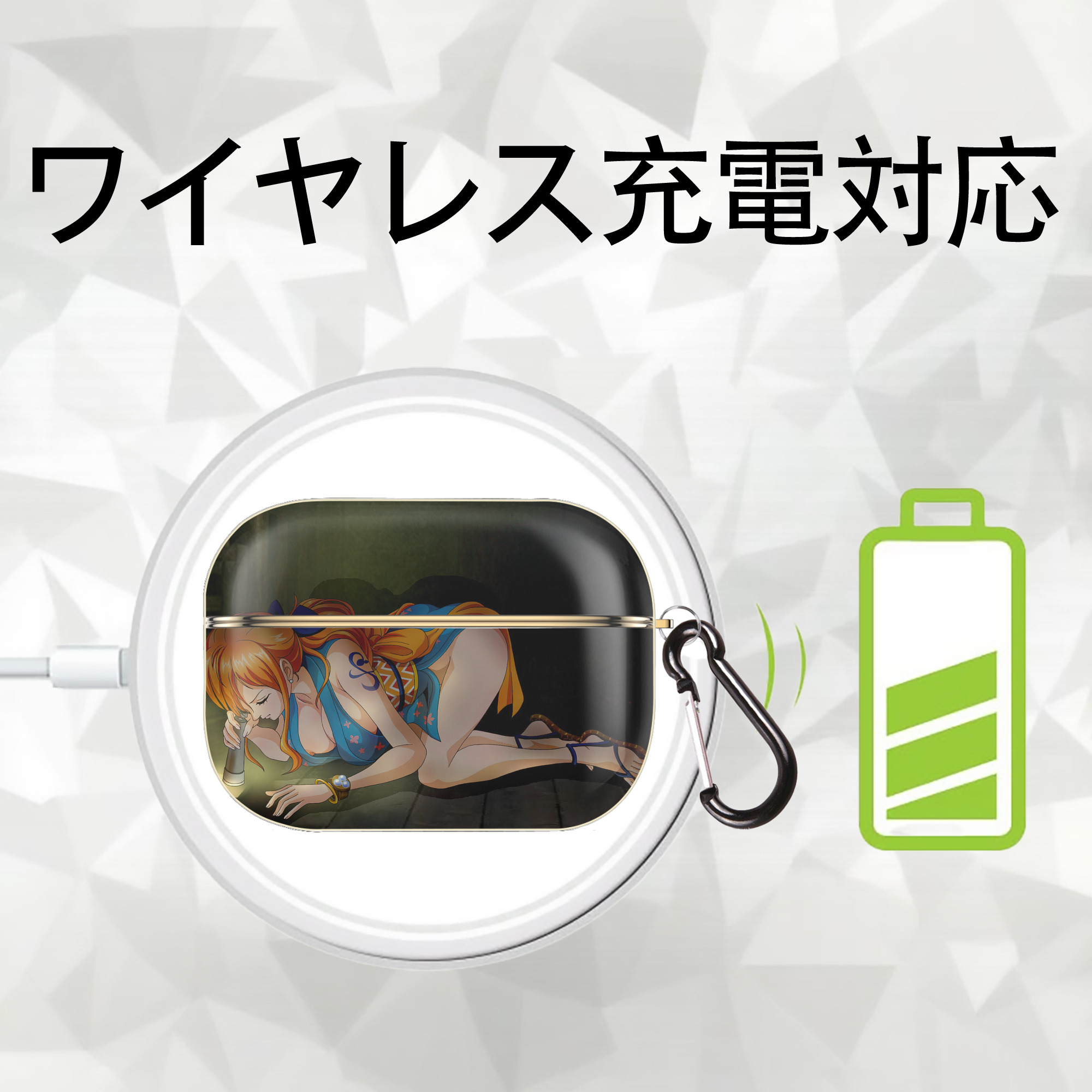 ワンピース ONE PIECE 【AirPods Pro用】ハードシェル保護ケース｜耐衝撃・防指紋・カラビナ付き商品仕様