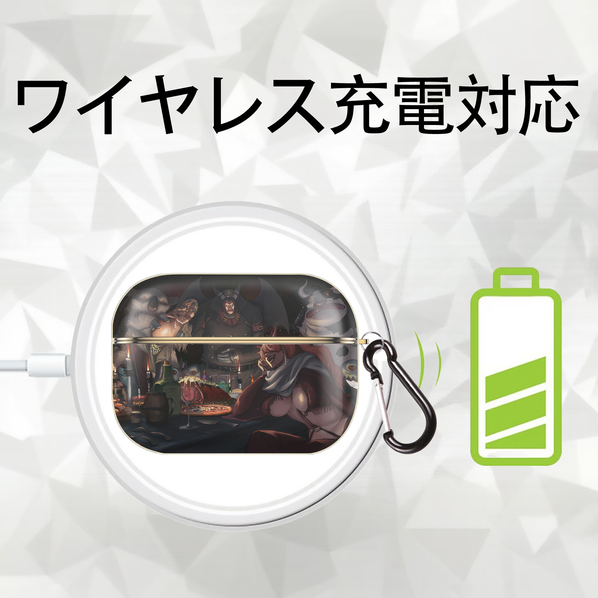 ワンピース ONE PIECE 【AirPods Pro用】ハードシェル保護ケース｜耐衝撃・防指紋・カラビナ付き商品仕様