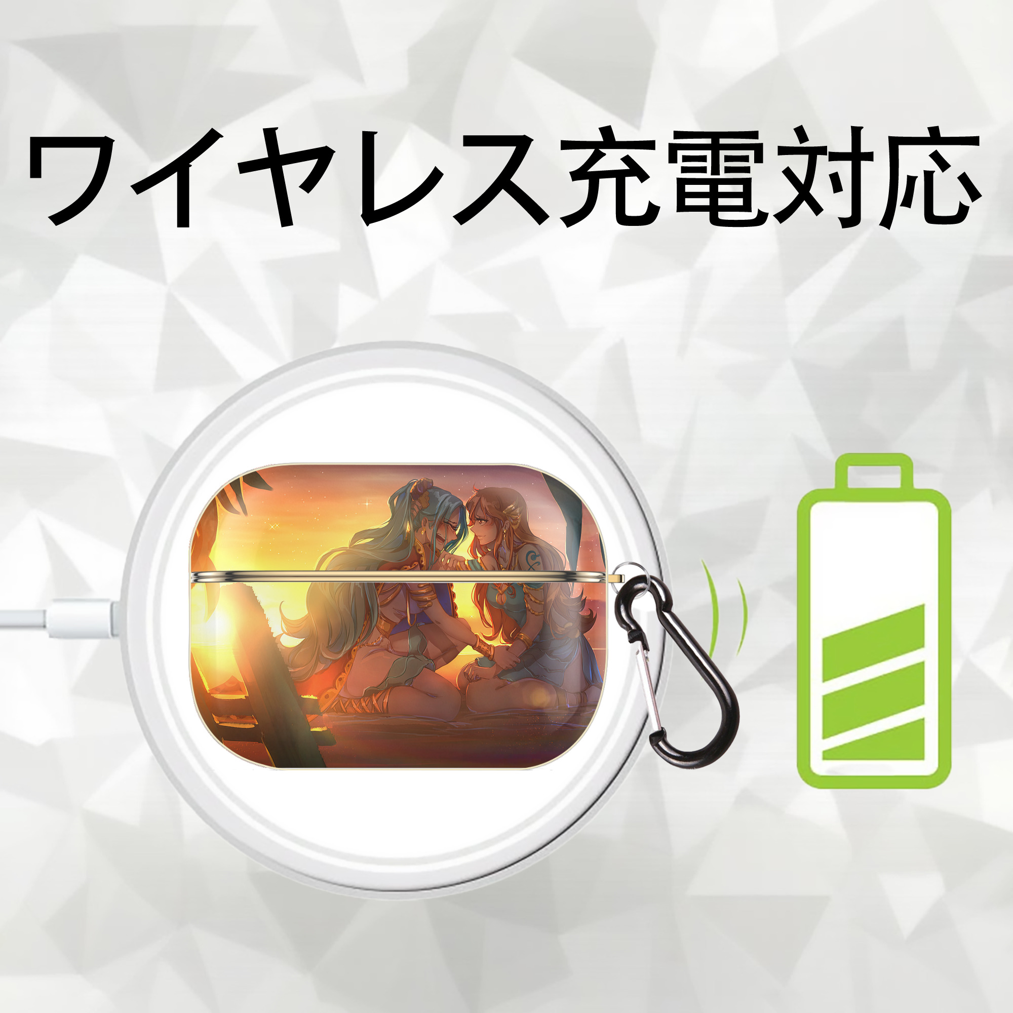 ワンピース ONE PIECE 【AirPods Pro用】ハードシェル保護ケース｜耐衝撃・防指紋・カラビナ付き商品仕様