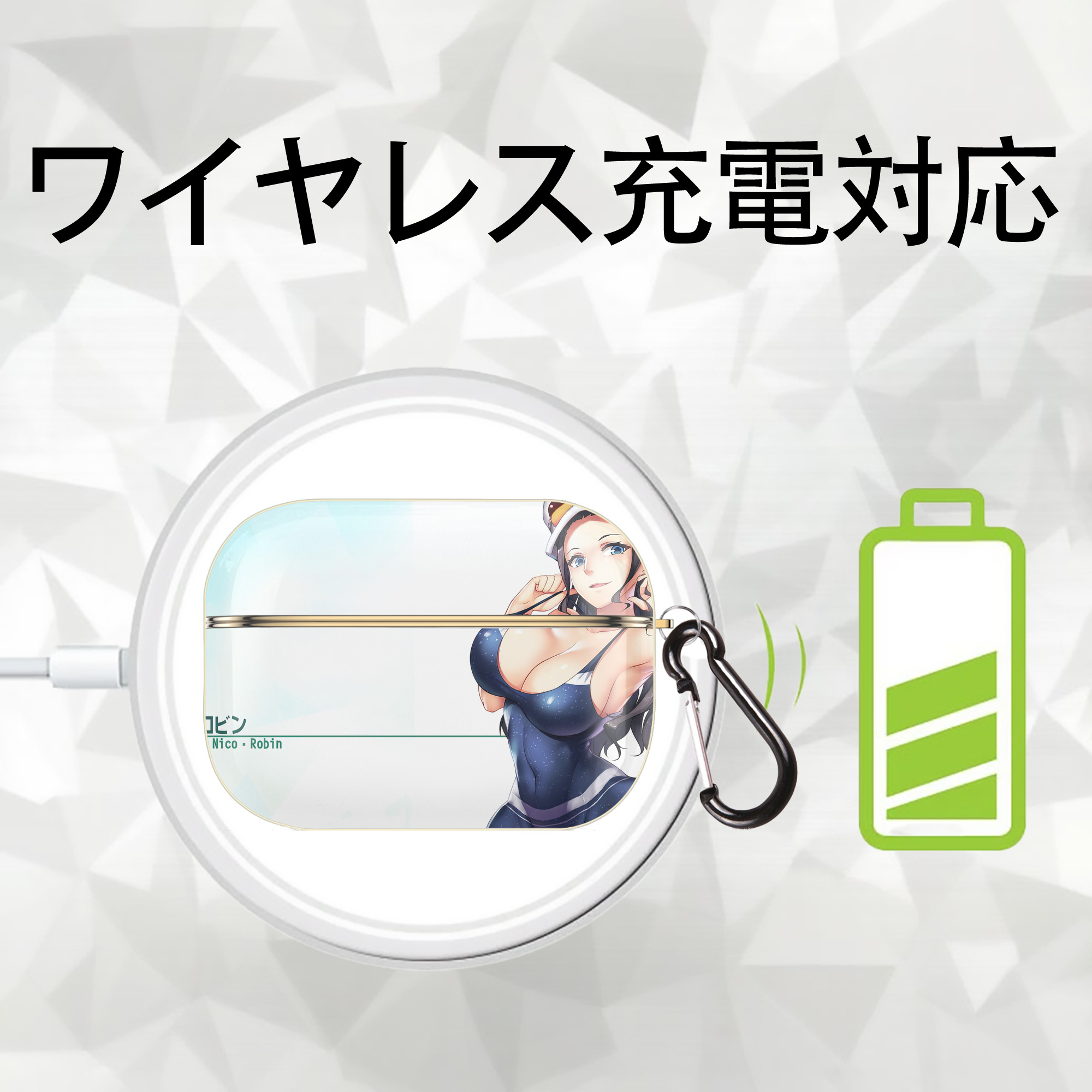 ワンピース ONE PIECE 【AirPods Pro用】ハードシェル保護ケース｜耐衝撃・防指紋・カラビナ付き商品仕様