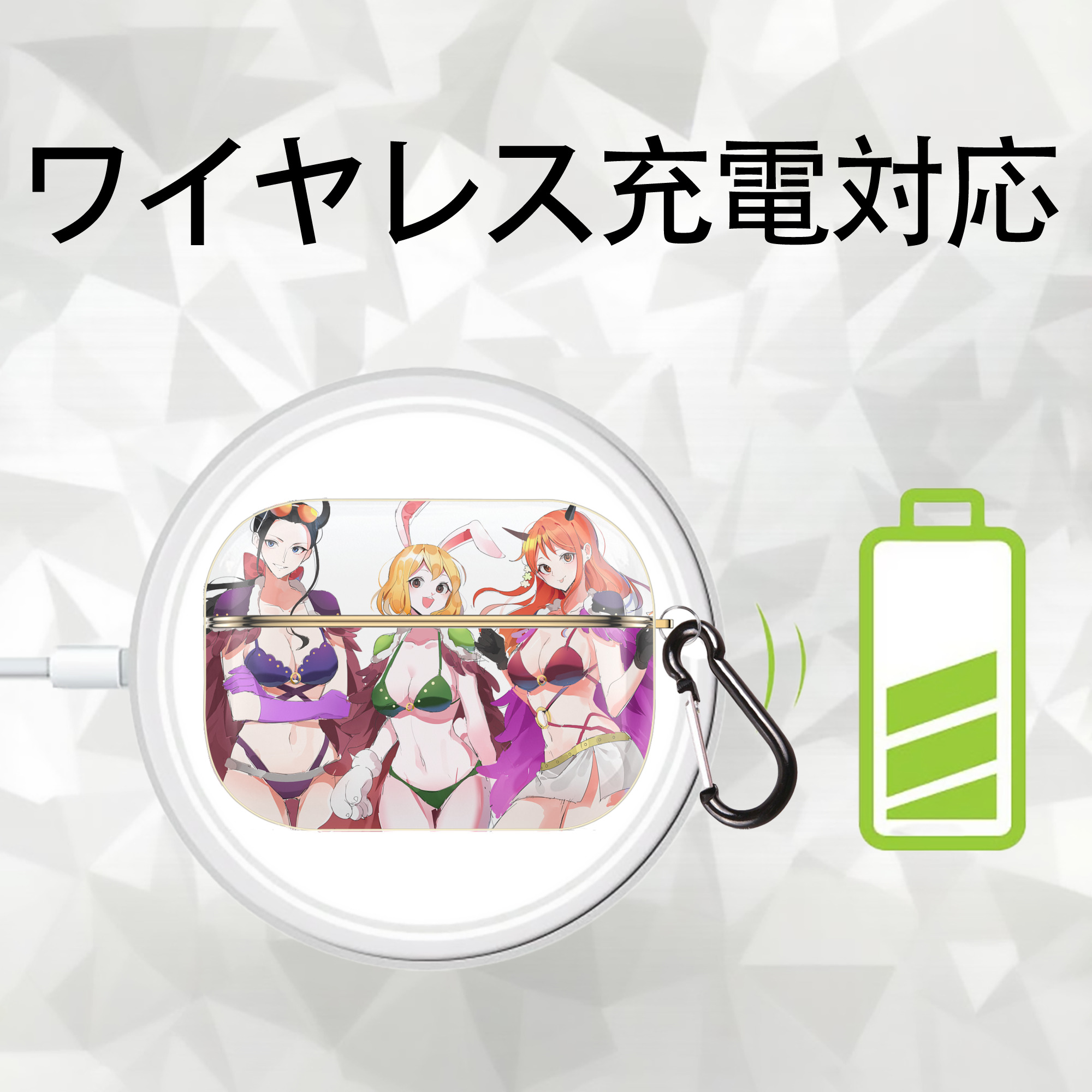 ワンピース ONE PIECE 【AirPods Pro用】ハードシェル保護ケース｜耐衝撃・防指紋・カラビナ付き商品仕様