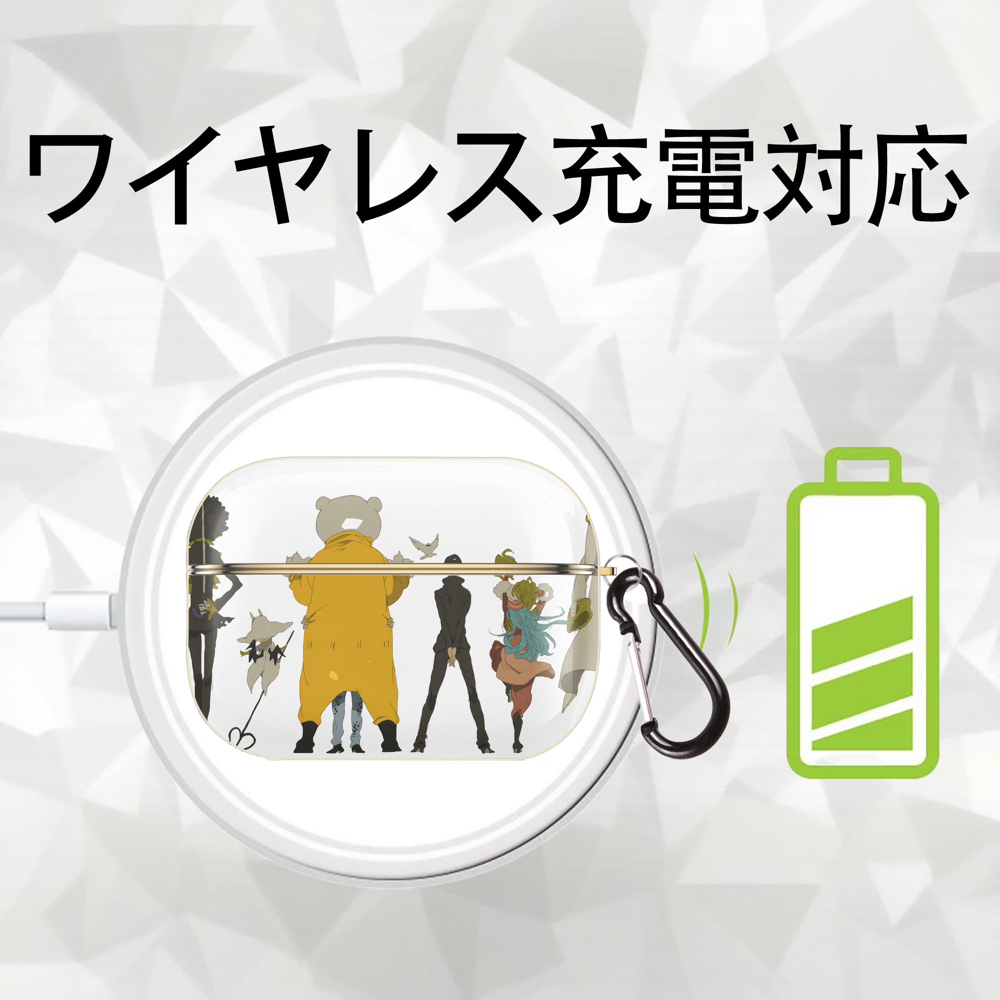 ワンピース ONE PIECE 【AirPods Pro用】ハードシェル保護ケース｜耐衝撃・防指紋・カラビナ付き商品仕様