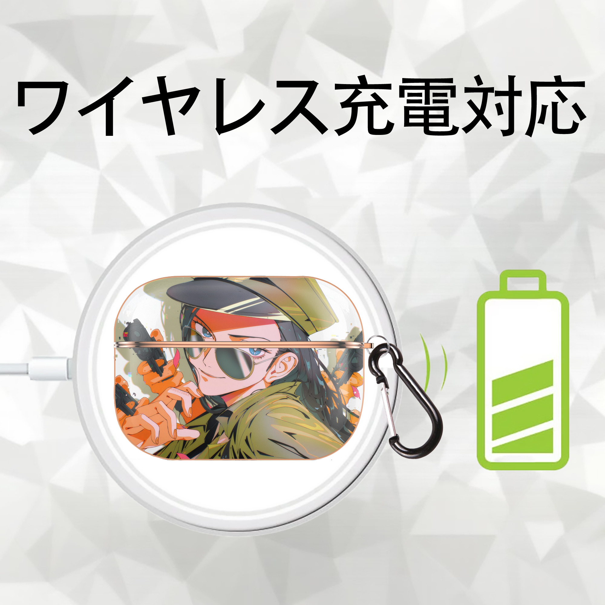 ワンピース ONE PIECE 【AirPods Pro用】ハードシェル保護ケース｜耐衝撃・防指紋・カラビナ付き商品仕様