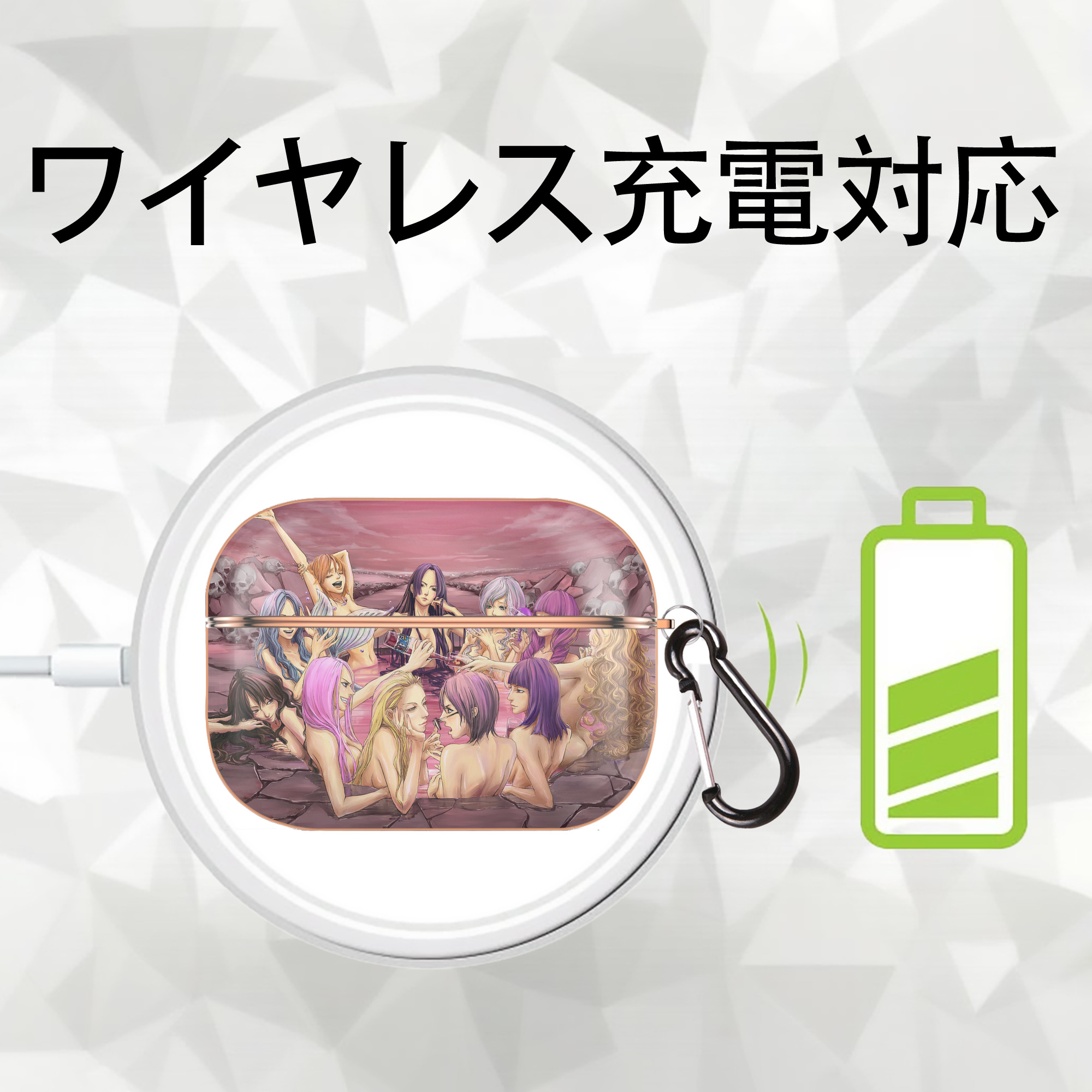 ワンピース ONE PIECE 【AirPods Pro用】ハードシェル保護ケース｜耐衝撃・防指紋・カラビナ付き商品仕様