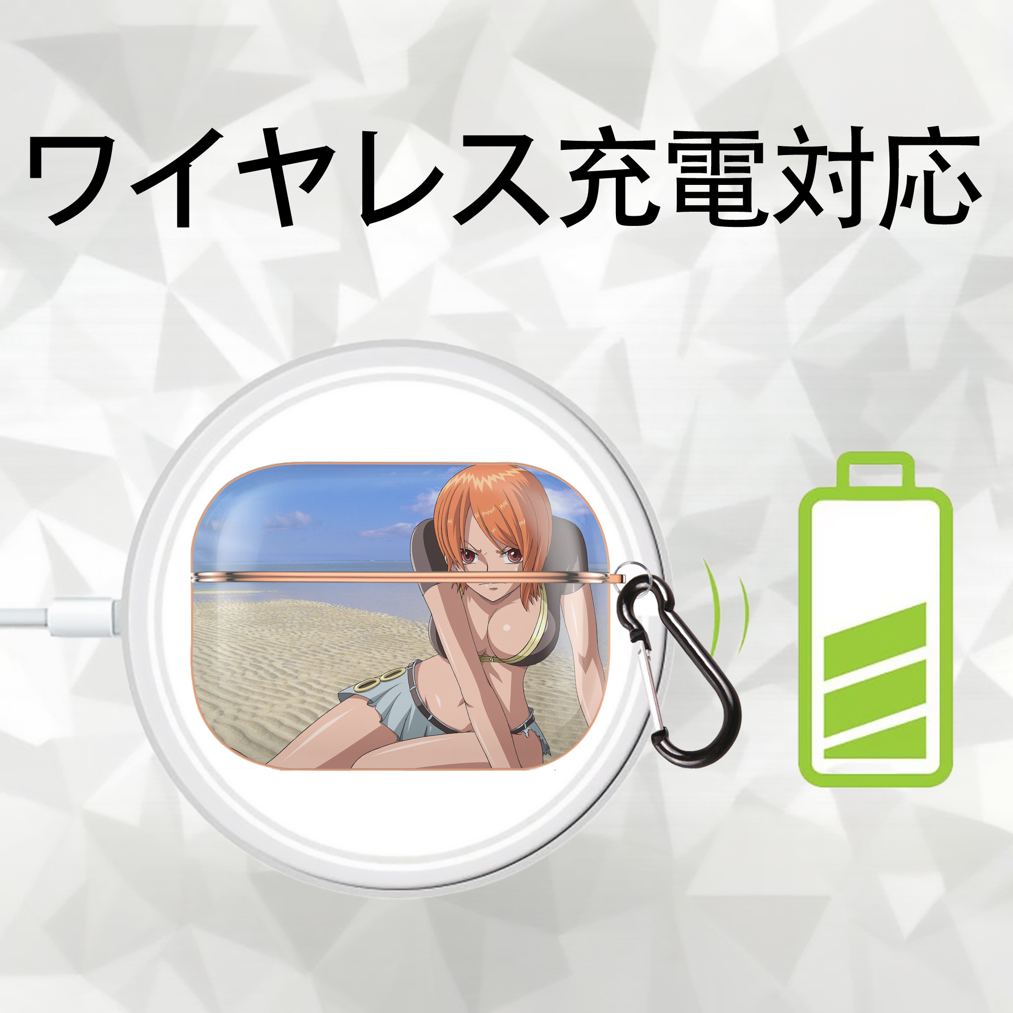 ワンピース ONE PIECE 【AirPods Pro用】ハードシェル保護ケース｜耐衝撃・防指紋・カラビナ付き商品仕様