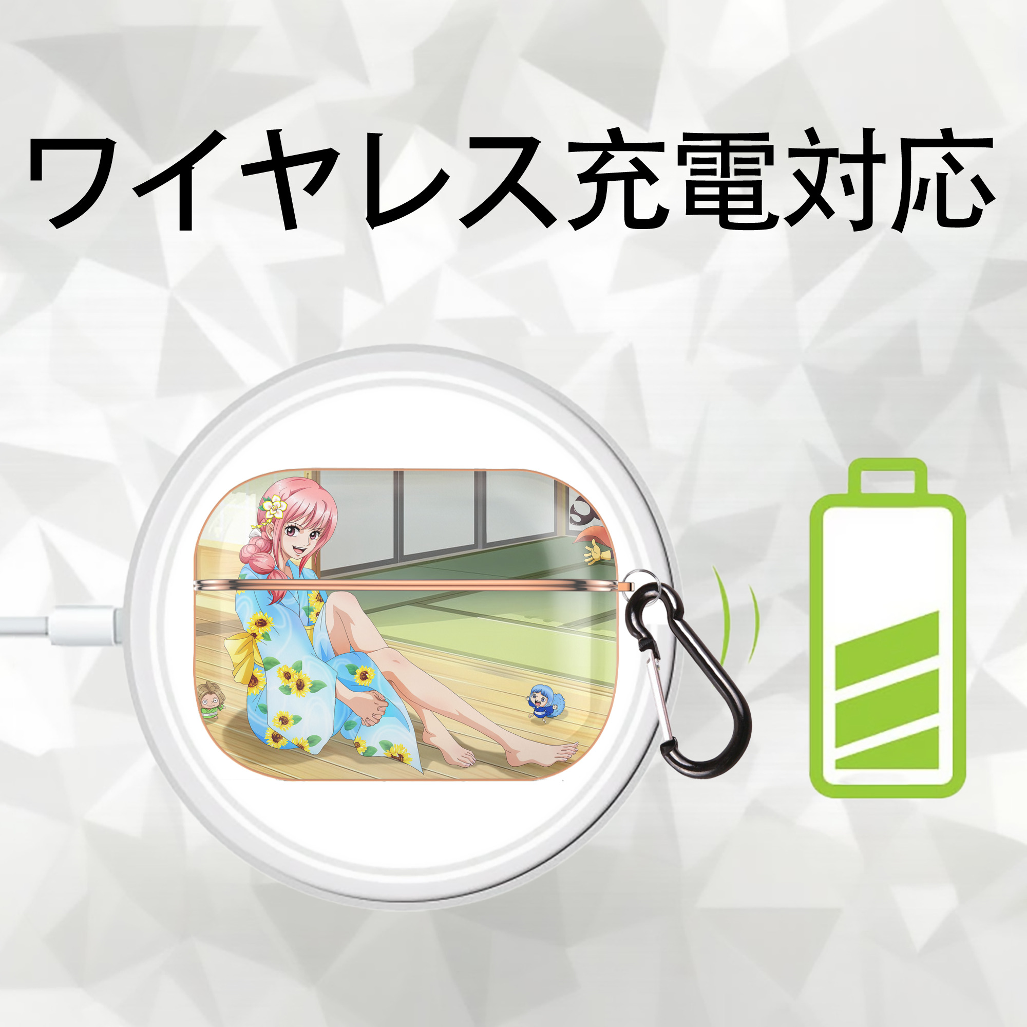 ワンピース ONE PIECE 【AirPods Pro用】ハードシェル保護ケース｜耐衝撃・防指紋・カラビナ付き商品仕様