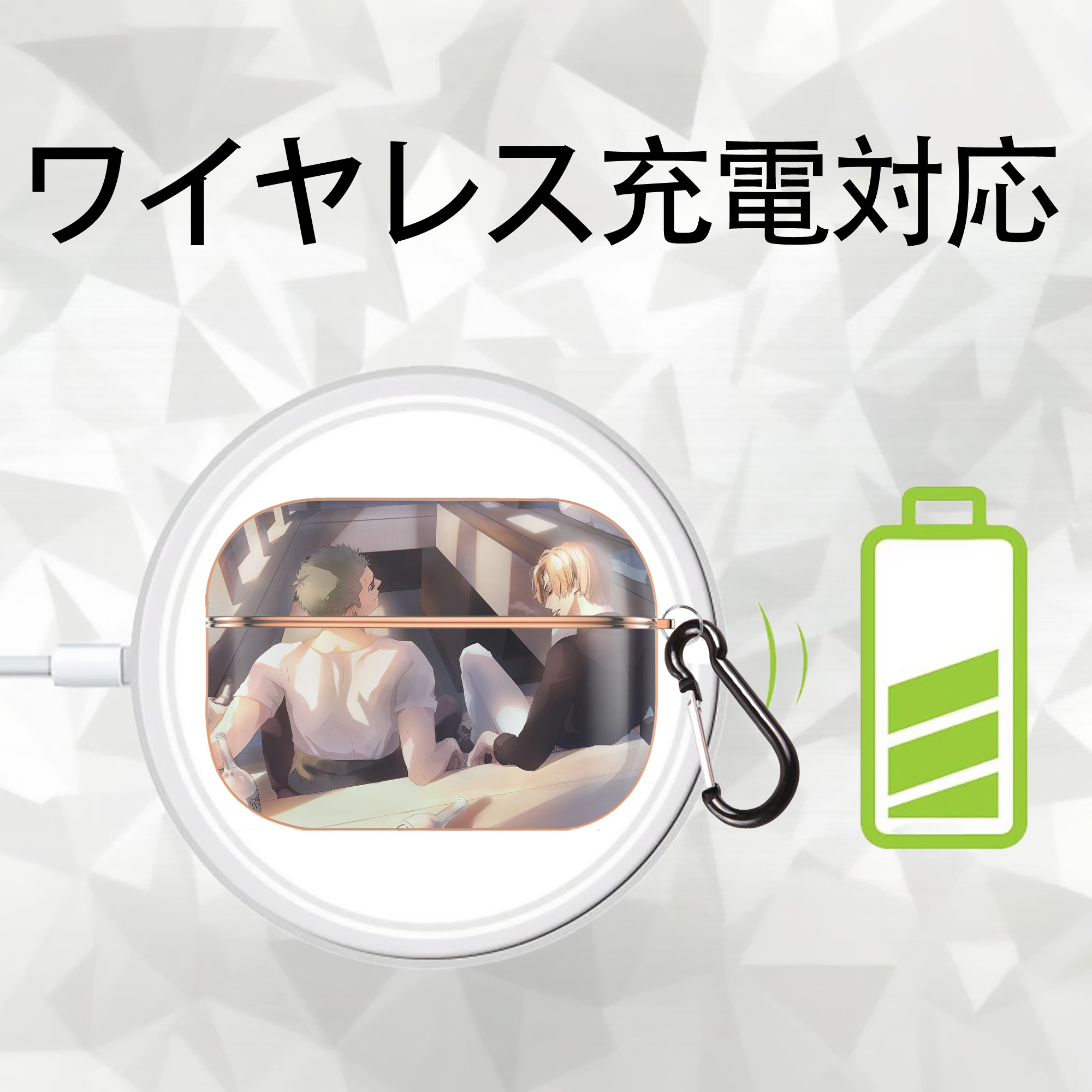 ワンピース ONE PIECE 【AirPods Pro用】ハードシェル保護ケース｜耐衝撃・防指紋・カラビナ付き商品仕様