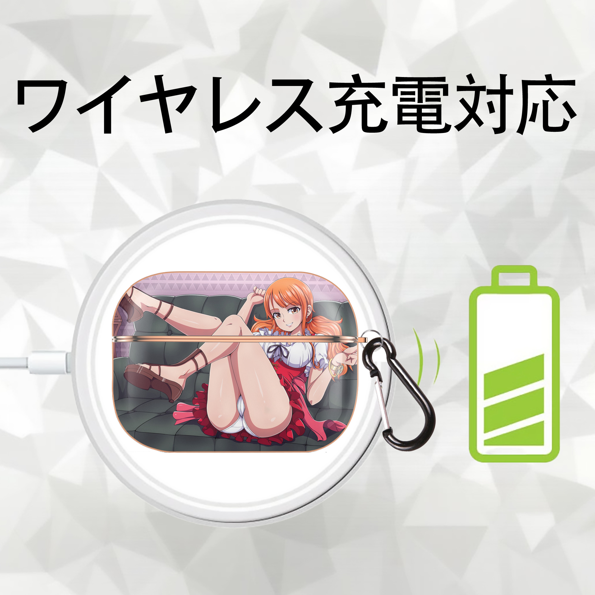 ワンピース ONE PIECE 【AirPods Pro用】ハードシェル保護ケース｜耐衝撃・防指紋・カラビナ付き商品仕様