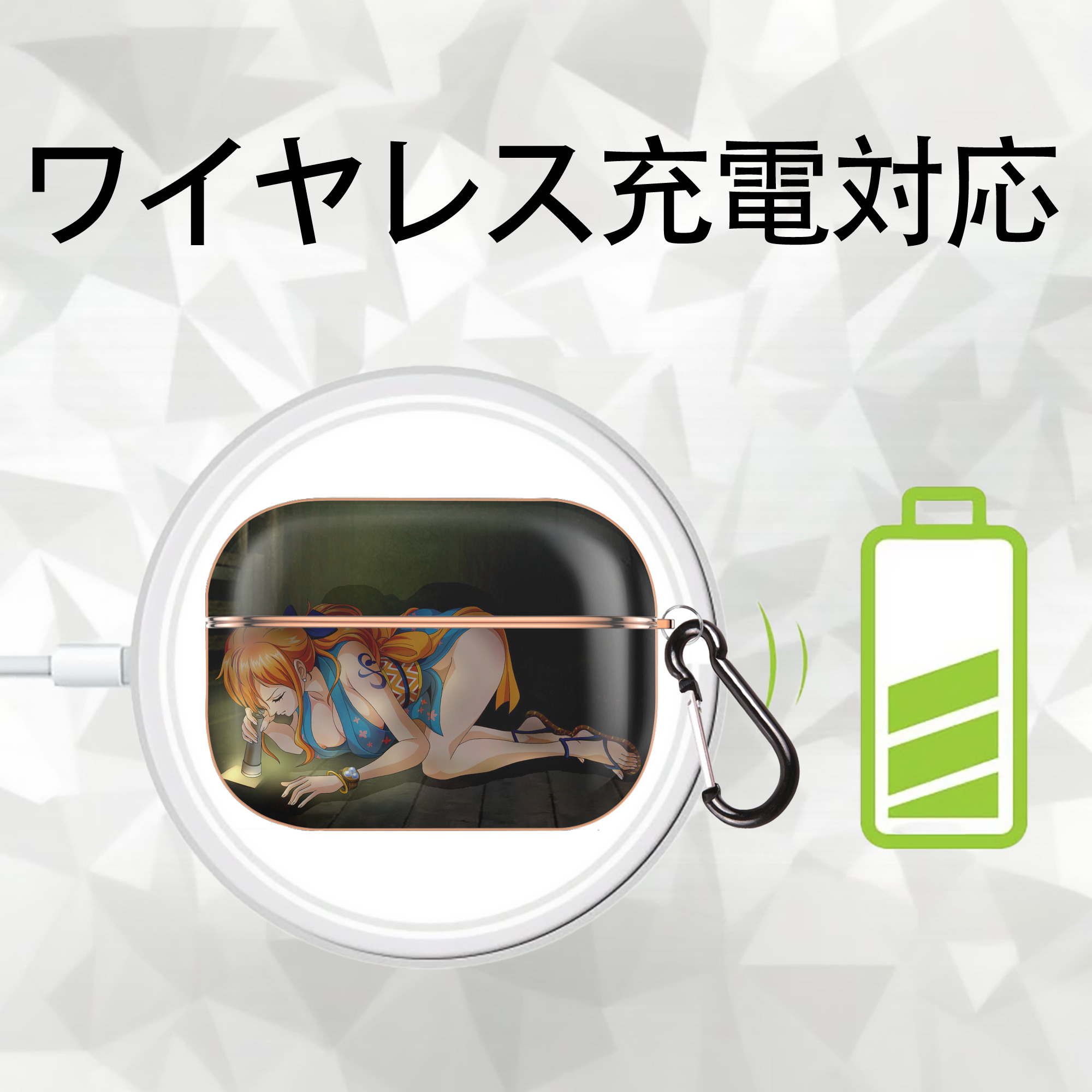 ワンピース ONE PIECE 【AirPods Pro用】ハードシェル保護ケース｜耐衝撃・防指紋・カラビナ付き商品仕様