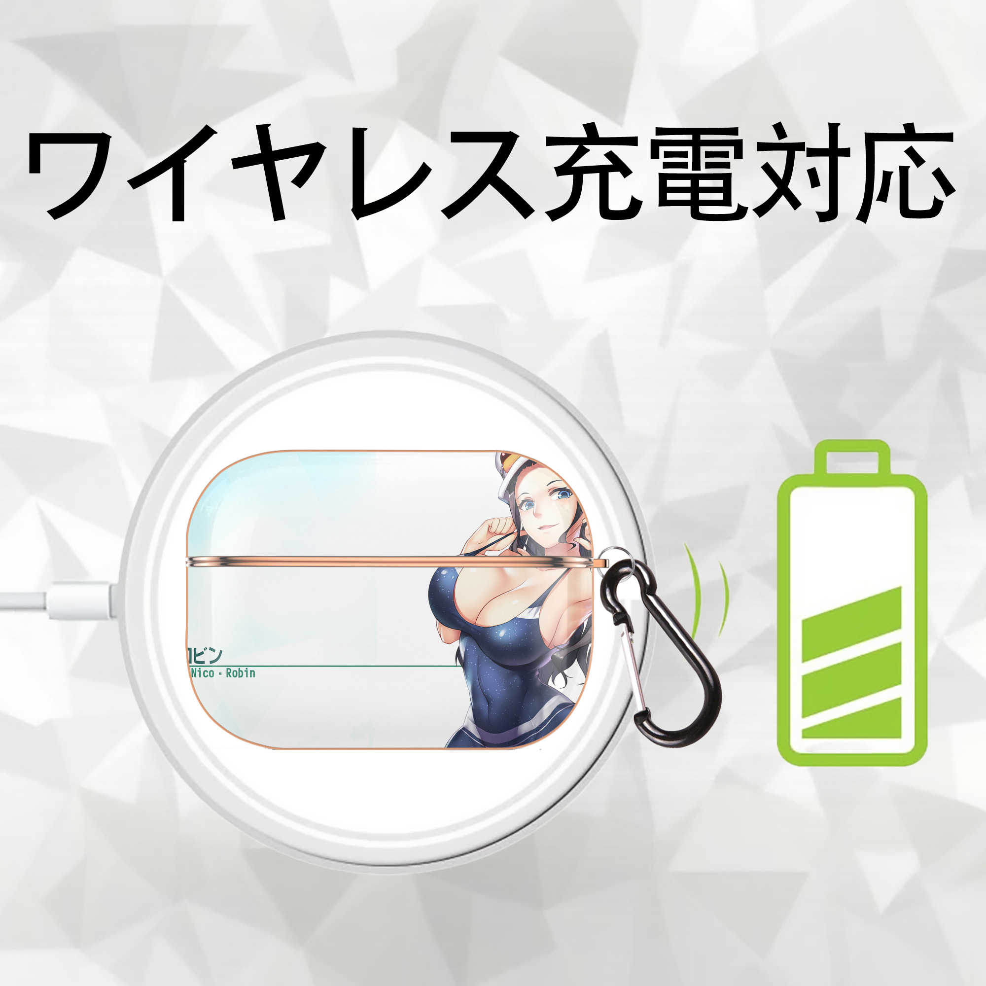 ワンピース ONE PIECE 【AirPods Pro用】ハードシェル保護ケース｜耐衝撃・防指紋・カラビナ付き商品仕様