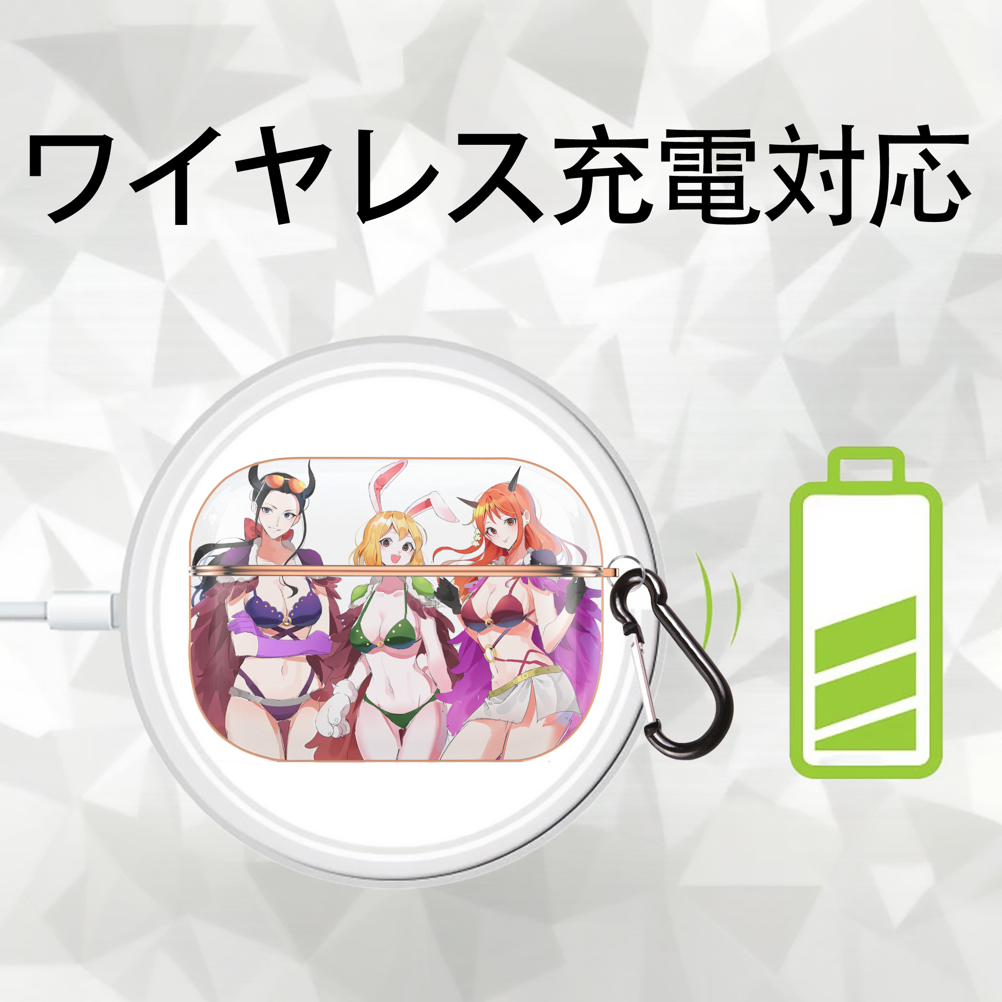 ワンピース ONE PIECE 【AirPods Pro用】ハードシェル保護ケース｜耐衝撃・防指紋・カラビナ付き商品仕様