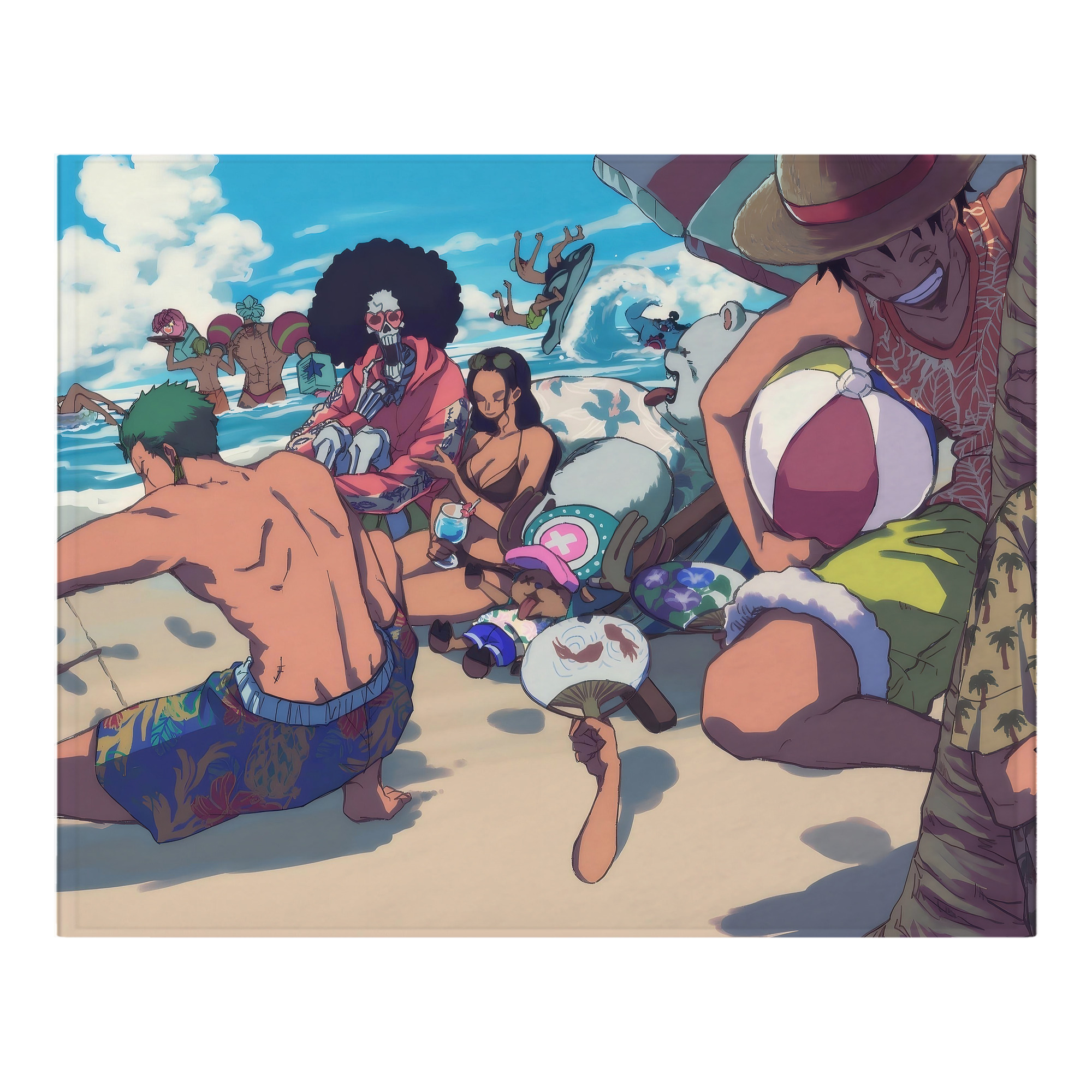 （画像用） ワンピース ONE PIECE フランネルブランケット・多サイズ対応（横型）