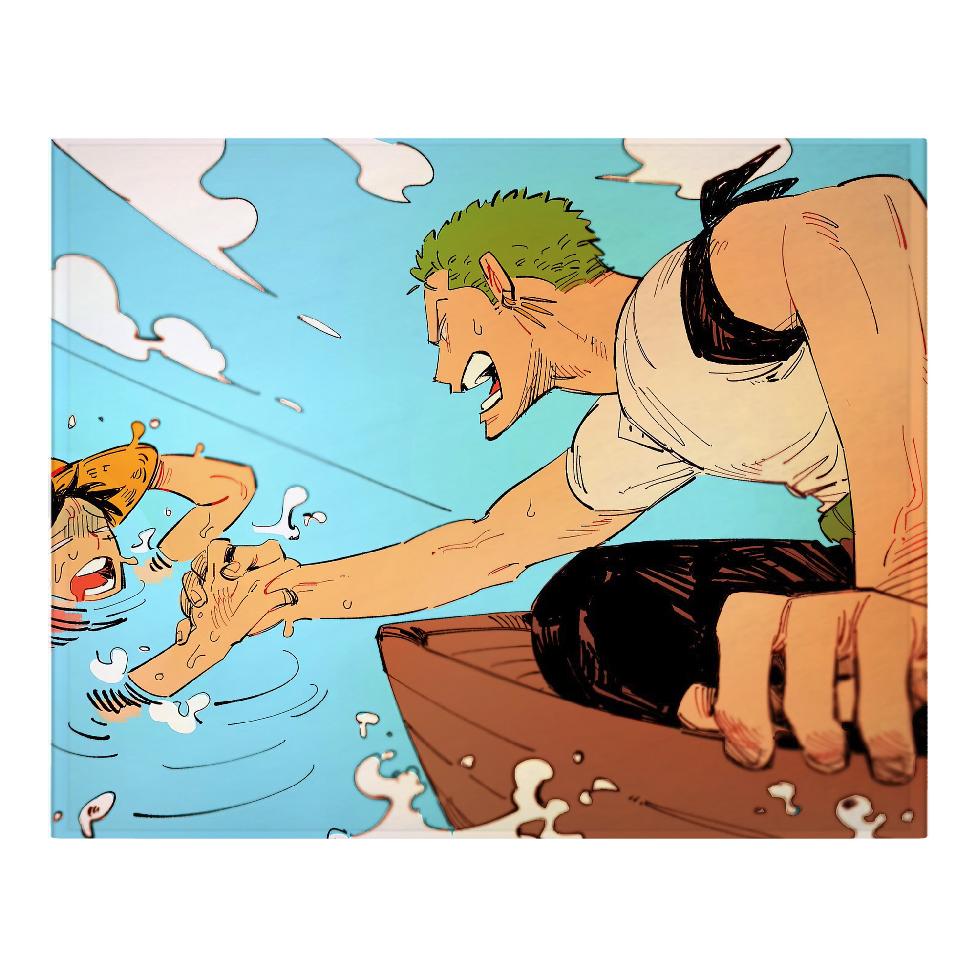 （画像用） ワンピース ONE PIECE フランネルブランケット・多サイズ対応（横型）