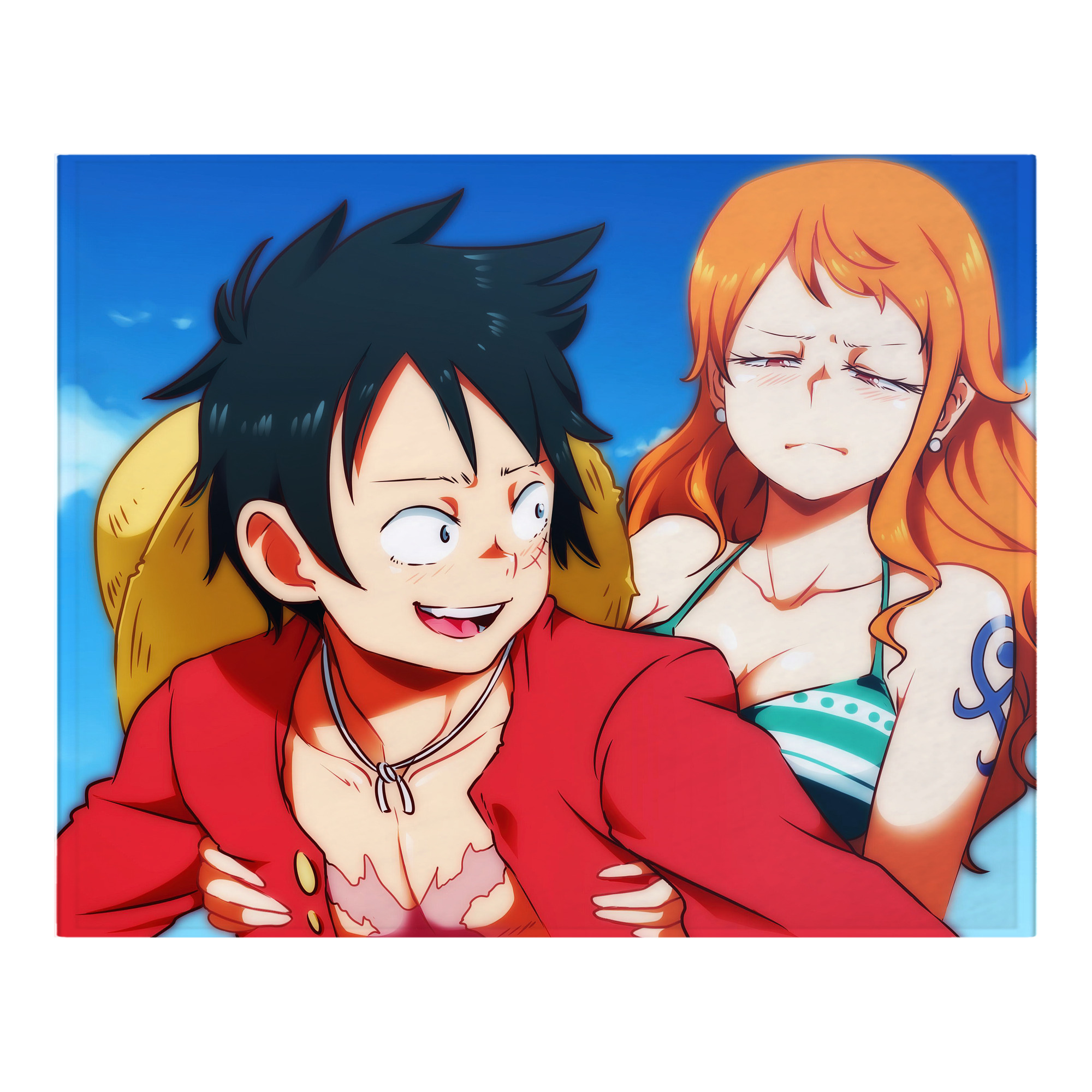 （画像用） ワンピース ONE PIECE フランネルブランケット・多サイズ対応（横型）