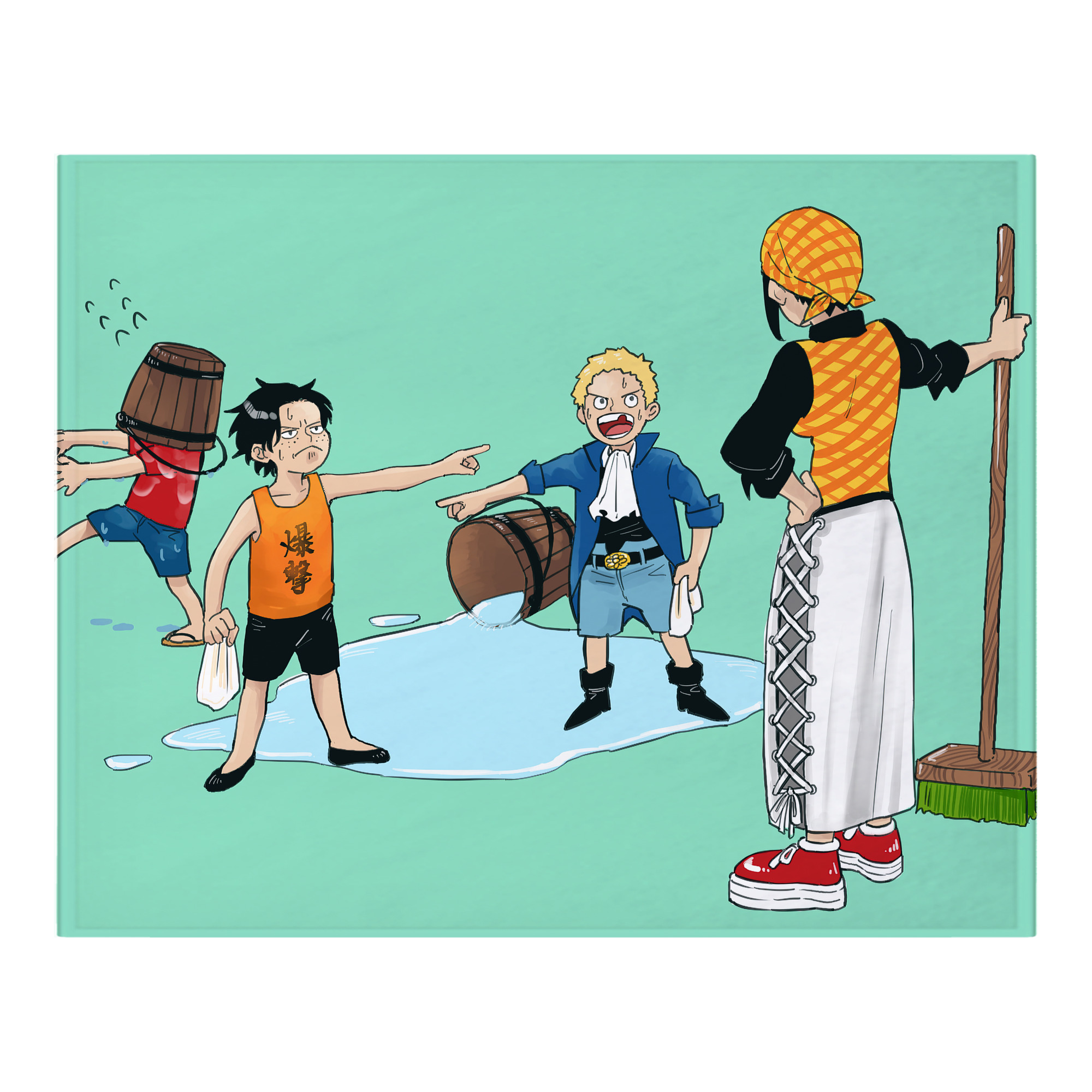 （画像用） ワンピース ONE PIECE フランネルブランケット・多サイズ対応（横型）