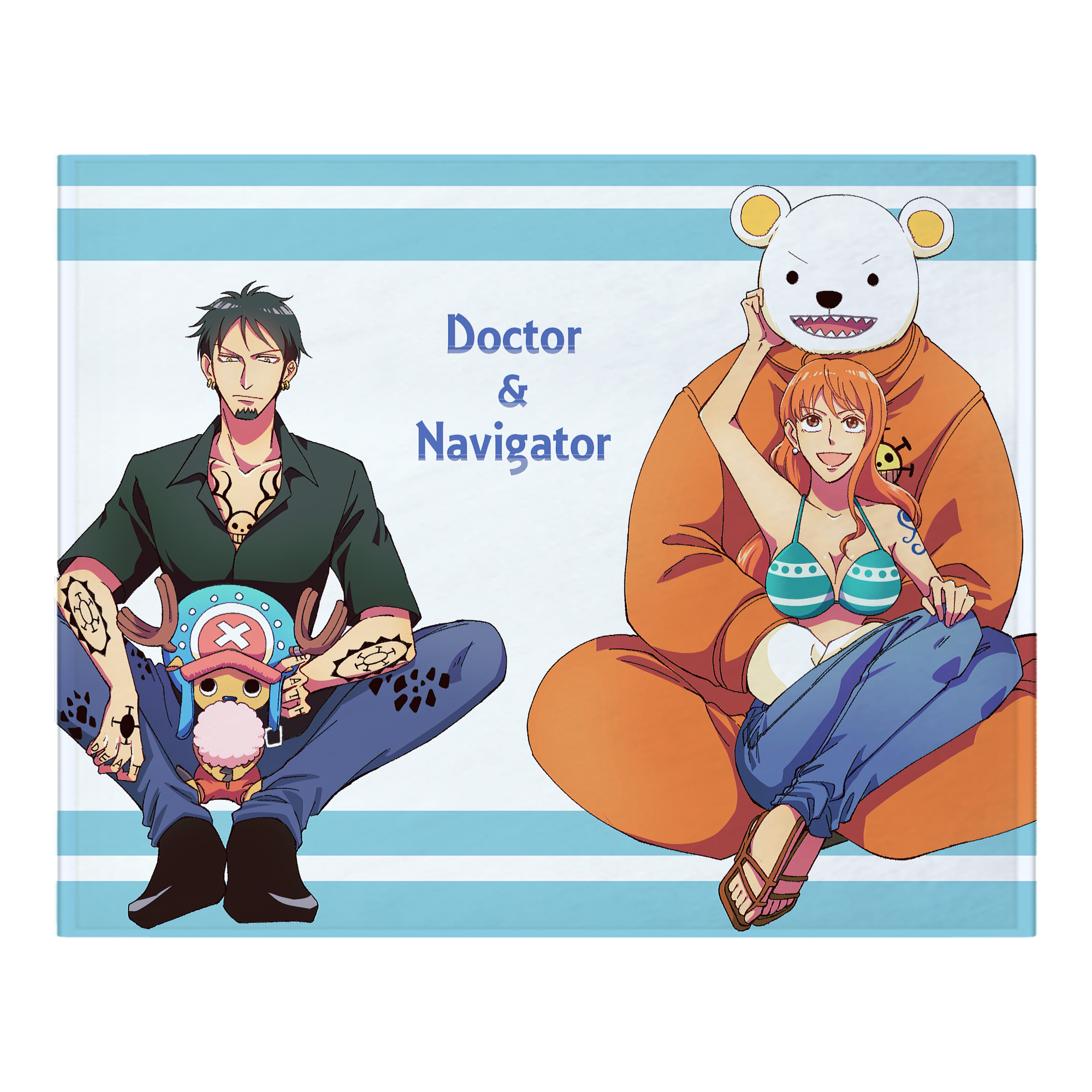 （画像用） ワンピース ONE PIECE フランネルブランケット・多サイズ対応（横型）