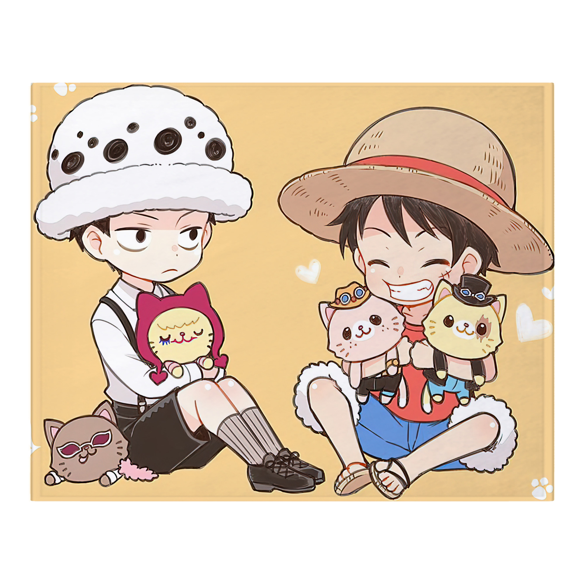 （画像用） ワンピース ONE PIECE フランネルブランケット・多サイズ対応（横型）