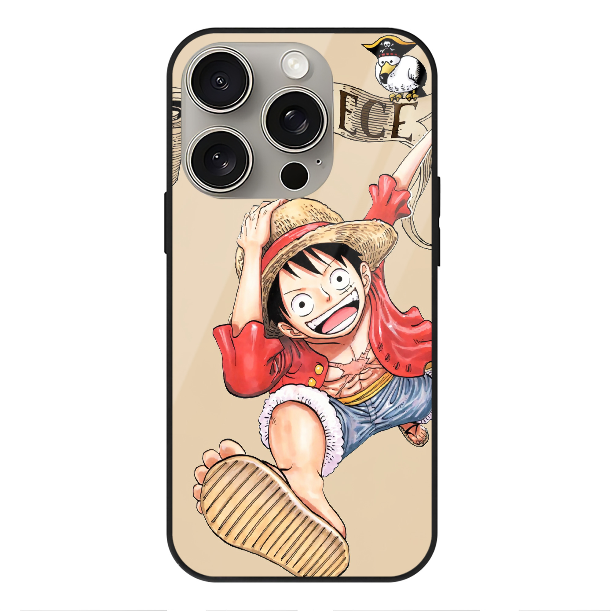 （画像用） ワンピース ONE PIECE 【iPhone15Pro対応】スマホケース 耐衝撃＆黄変防止 背面ガラス