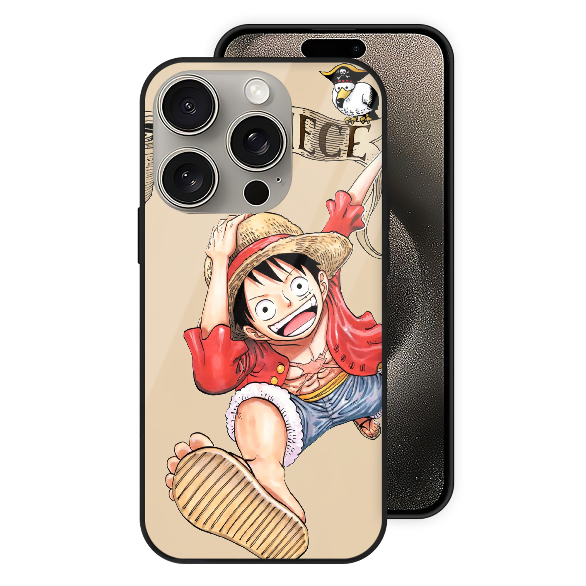 ワンピース ONE PIECE 【iPhone15Pro対応】スマホケース 耐衝撃＆黄変防止 背面ガラス