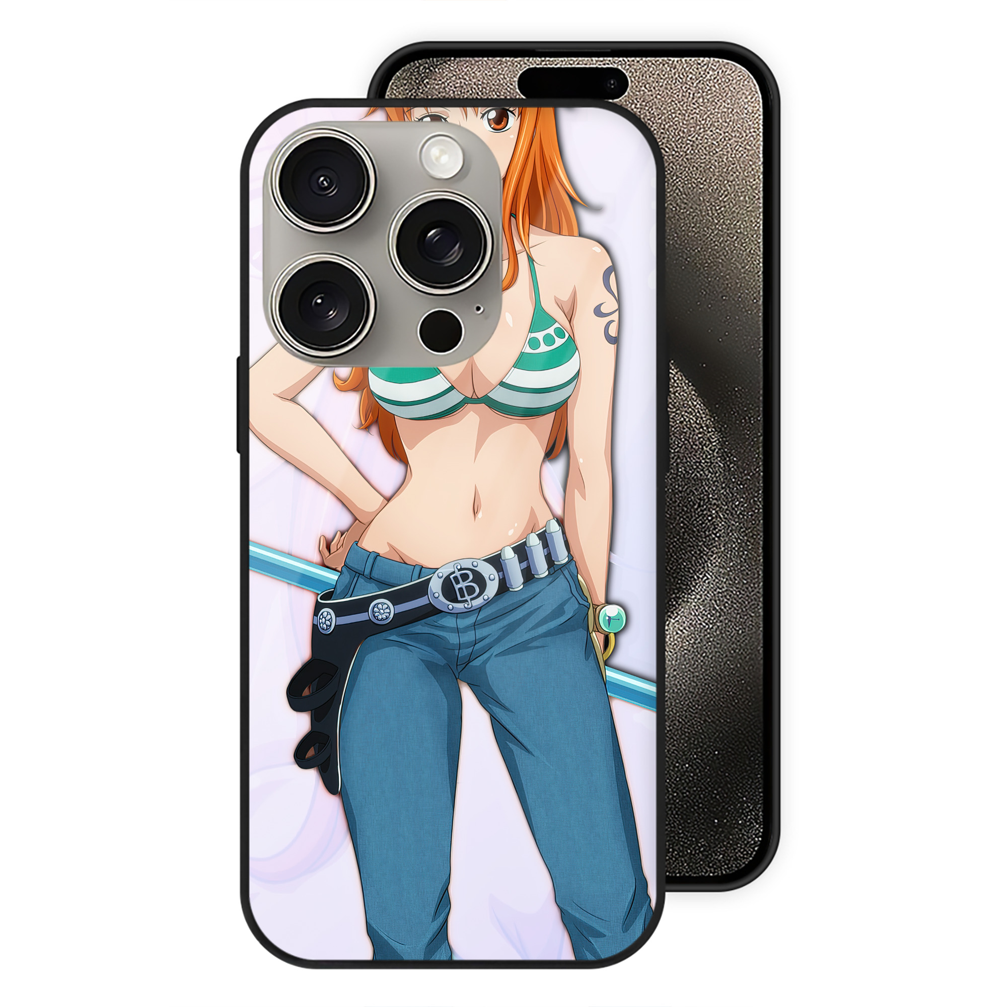 ワンピース ONE PIECE 【iPhone15Pro対応】スマホケース 耐衝撃＆黄変防止 背面ガラス