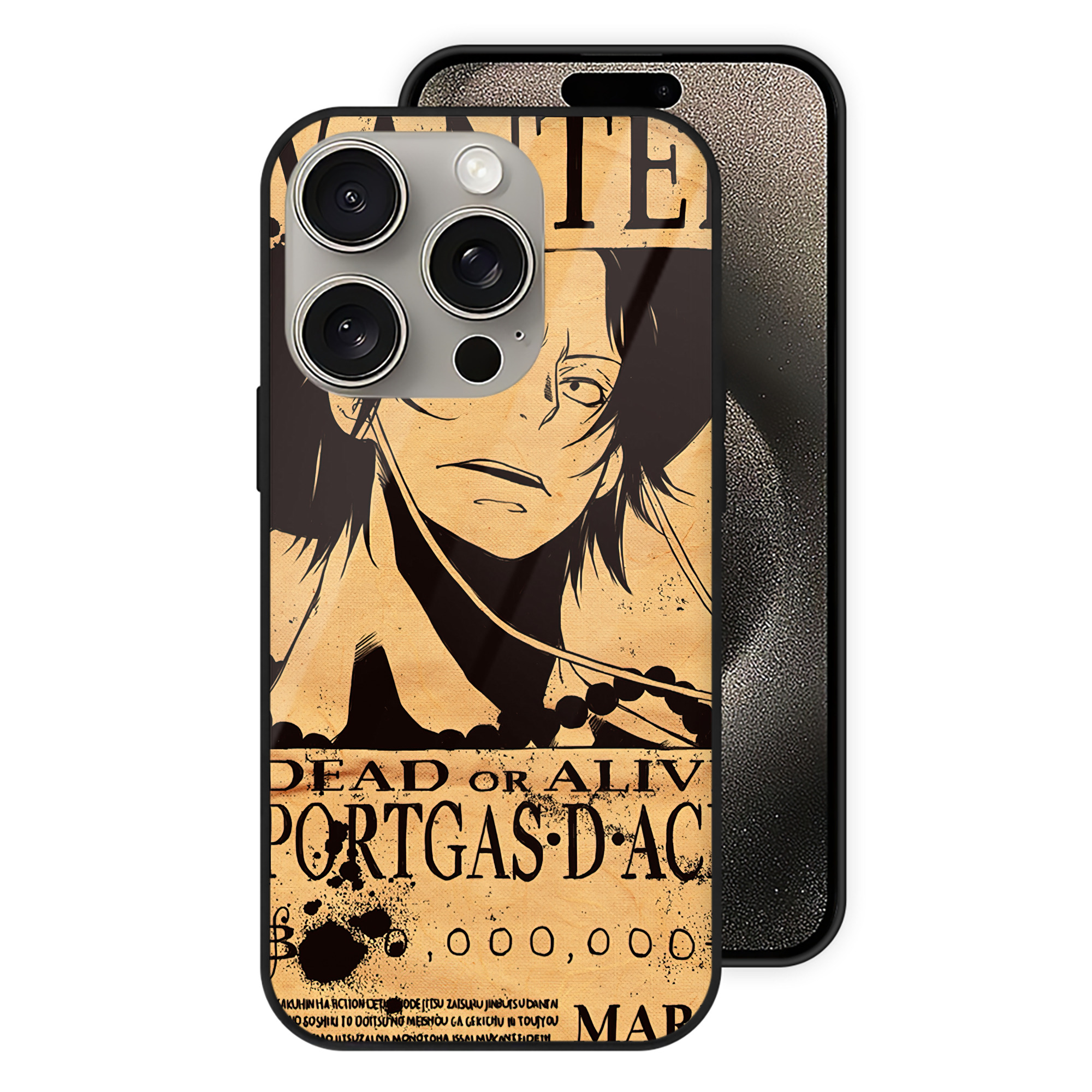 ワンピース ONE PIECE 【iPhone15Pro対応】スマホケース 耐衝撃＆黄変防止 背面ガラス